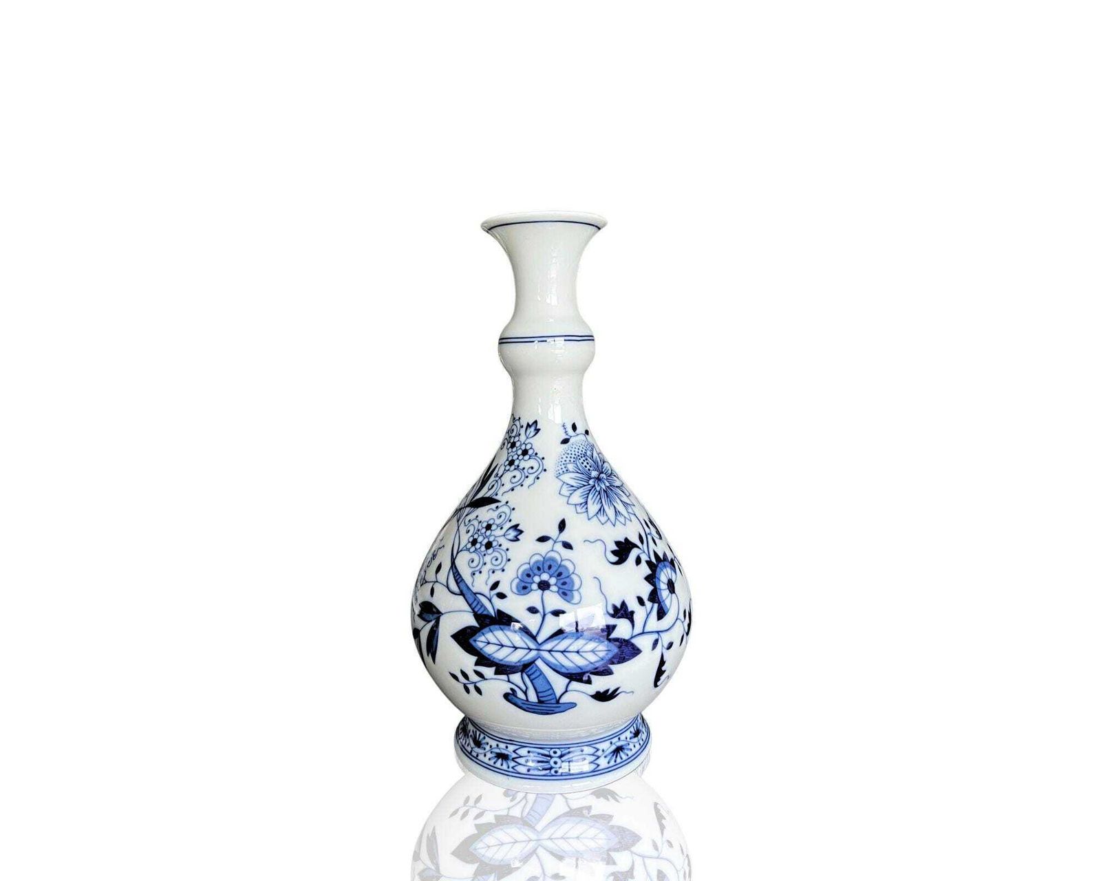 Blauw Uienmotief Tulpenvaas | 1 Stuk | Zwiebelmuster Porselein