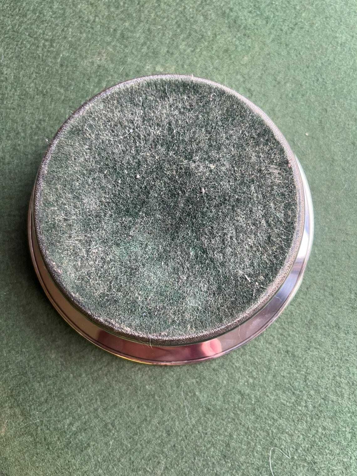 Antique Vintage Wine Coaster Silver Plate And Mahogany Wood Barker Ellis Style Bottle Coaster photo for sale