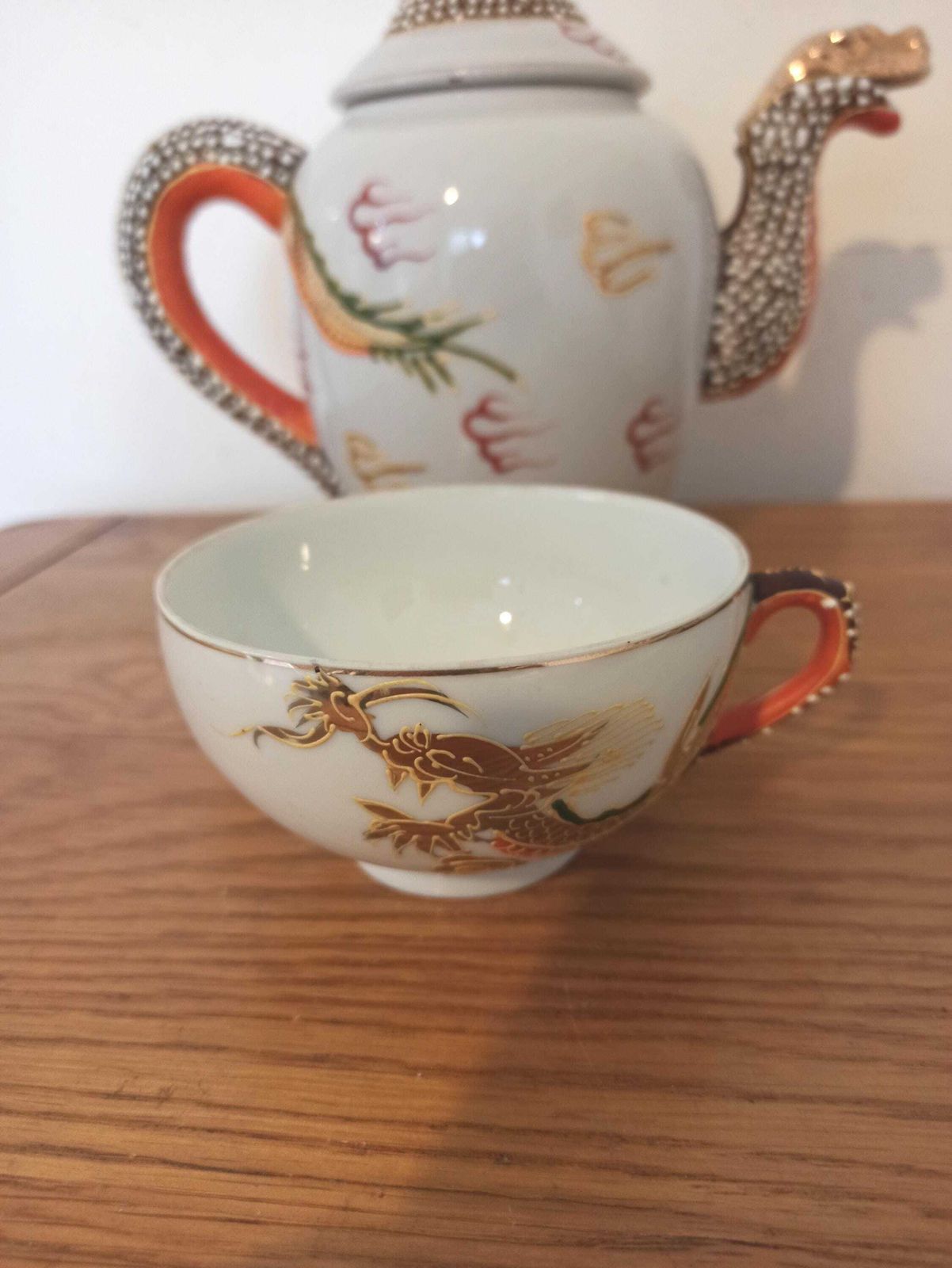 photo for sale Japanese Dragon Teaset For Four. Porcelain. Very Good Condition.