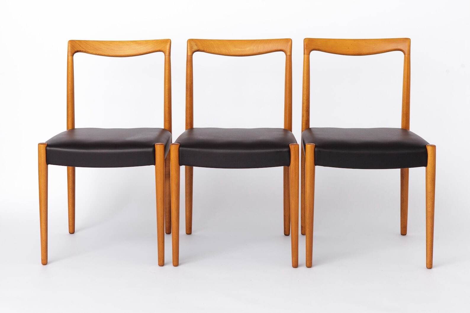 Set Of 6 Vintage Lübke Dining Chairs 1970s Germany, Mid Century Beech Wood Chairs photo Furniture