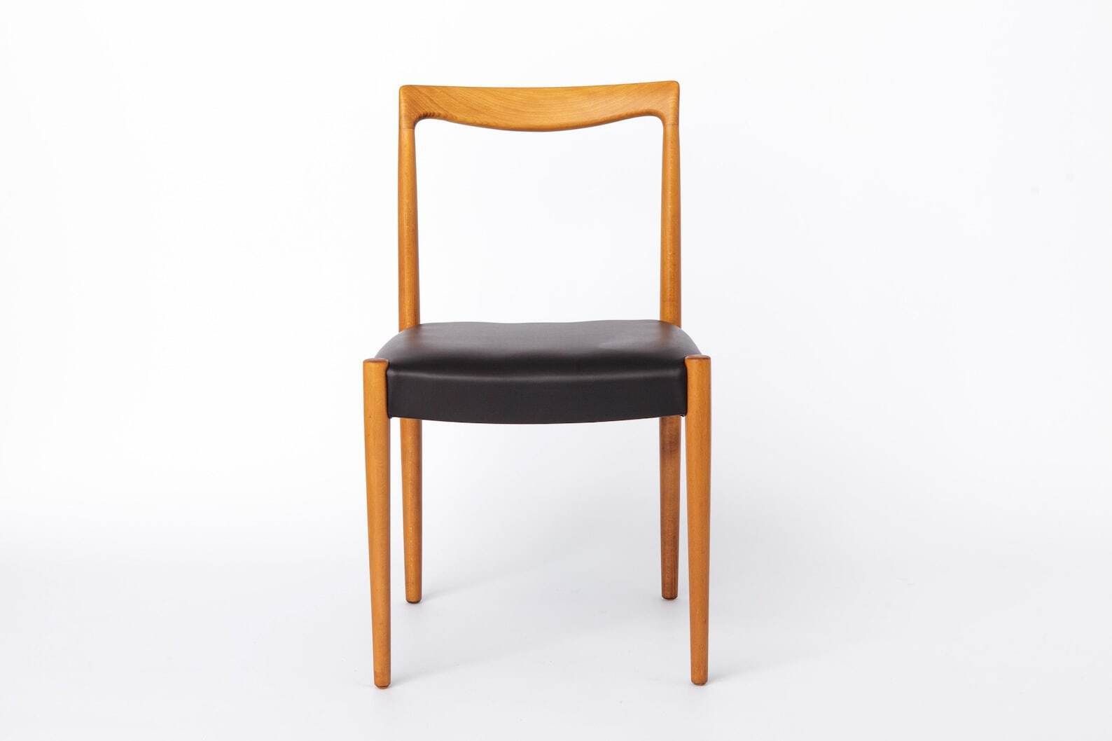 photo furniture Set Of 6 Vintage Lübke Dining Chairs 1970s Germany, Mid Century Beech Wood Chairs