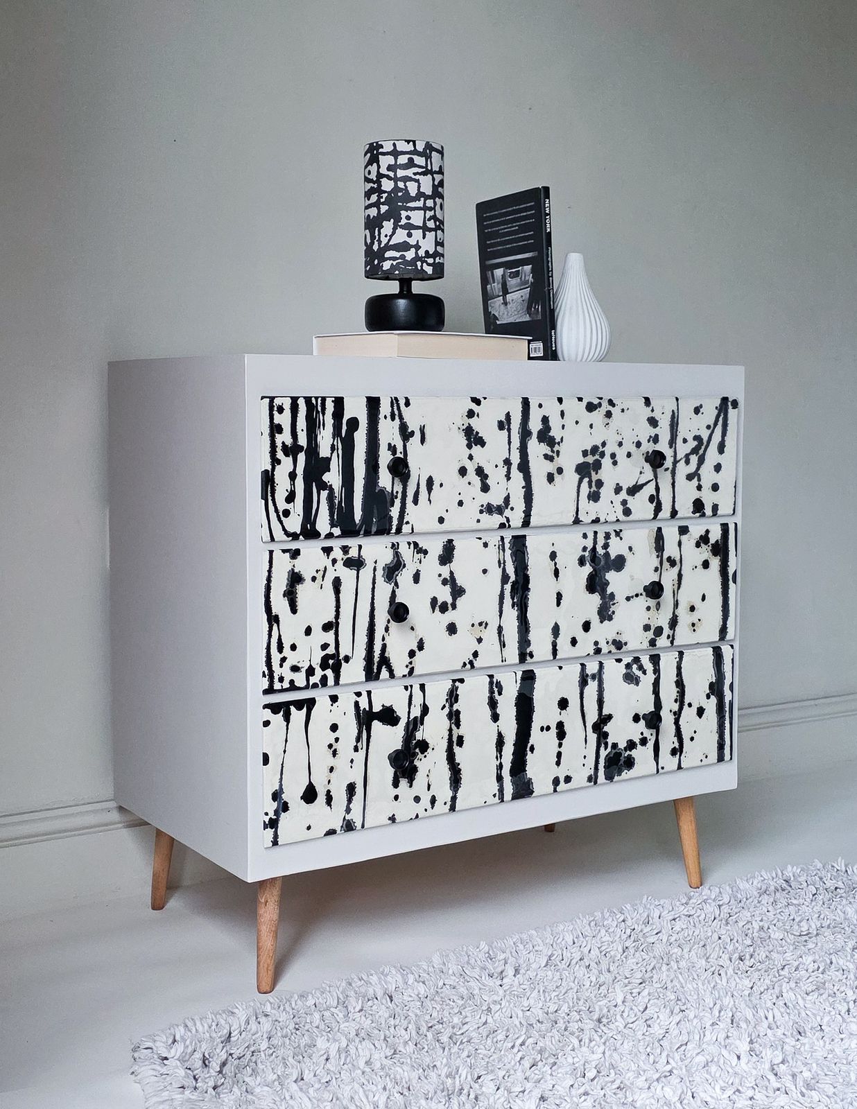 Abstract Mid Century Resin Chest Of Drawers photo buy