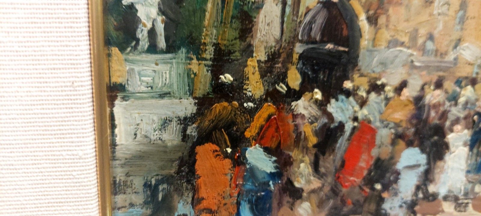 Francesco Di Marino Naples 1892/1954 Oil On Table Market Scene photo buy