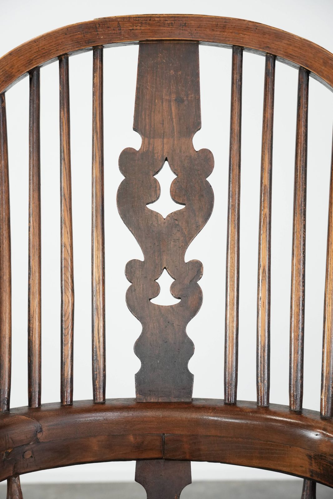 Furniture Antique English Highback Windsor Chair From The 18th Century photo
