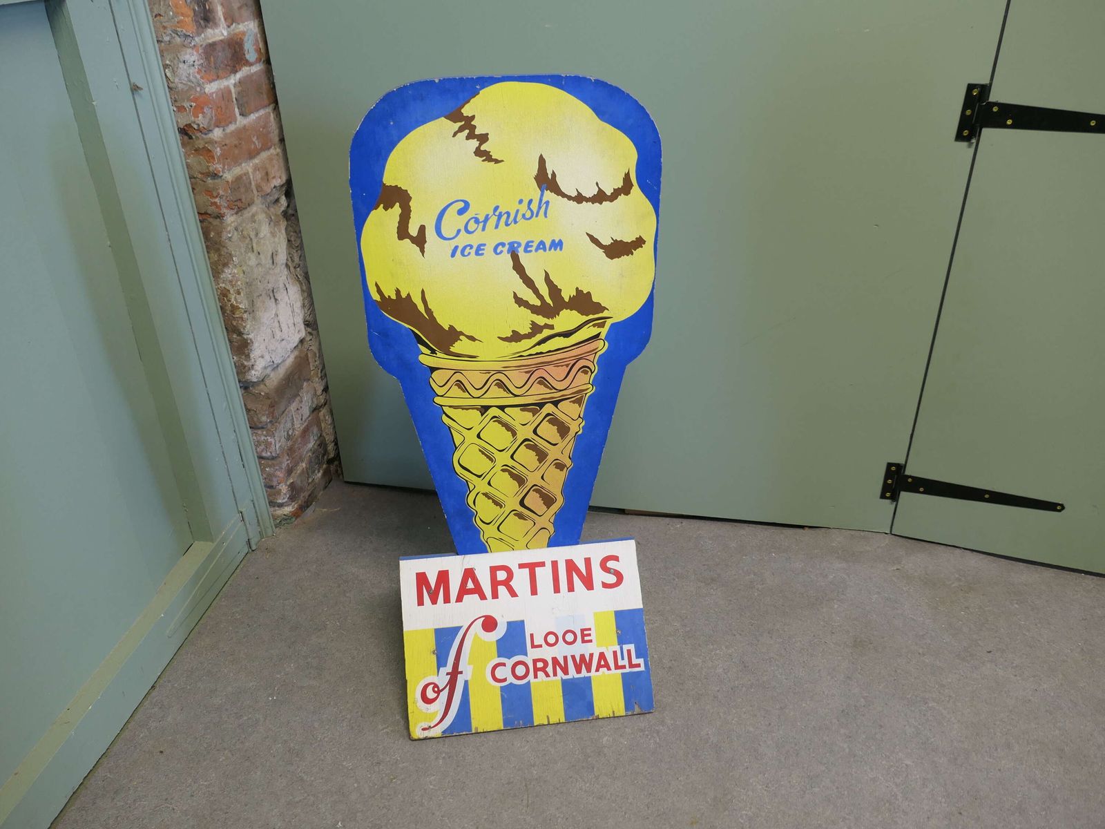 Ice Cream Advertising Sign, Funky Quirky Nostalgic photo for sale