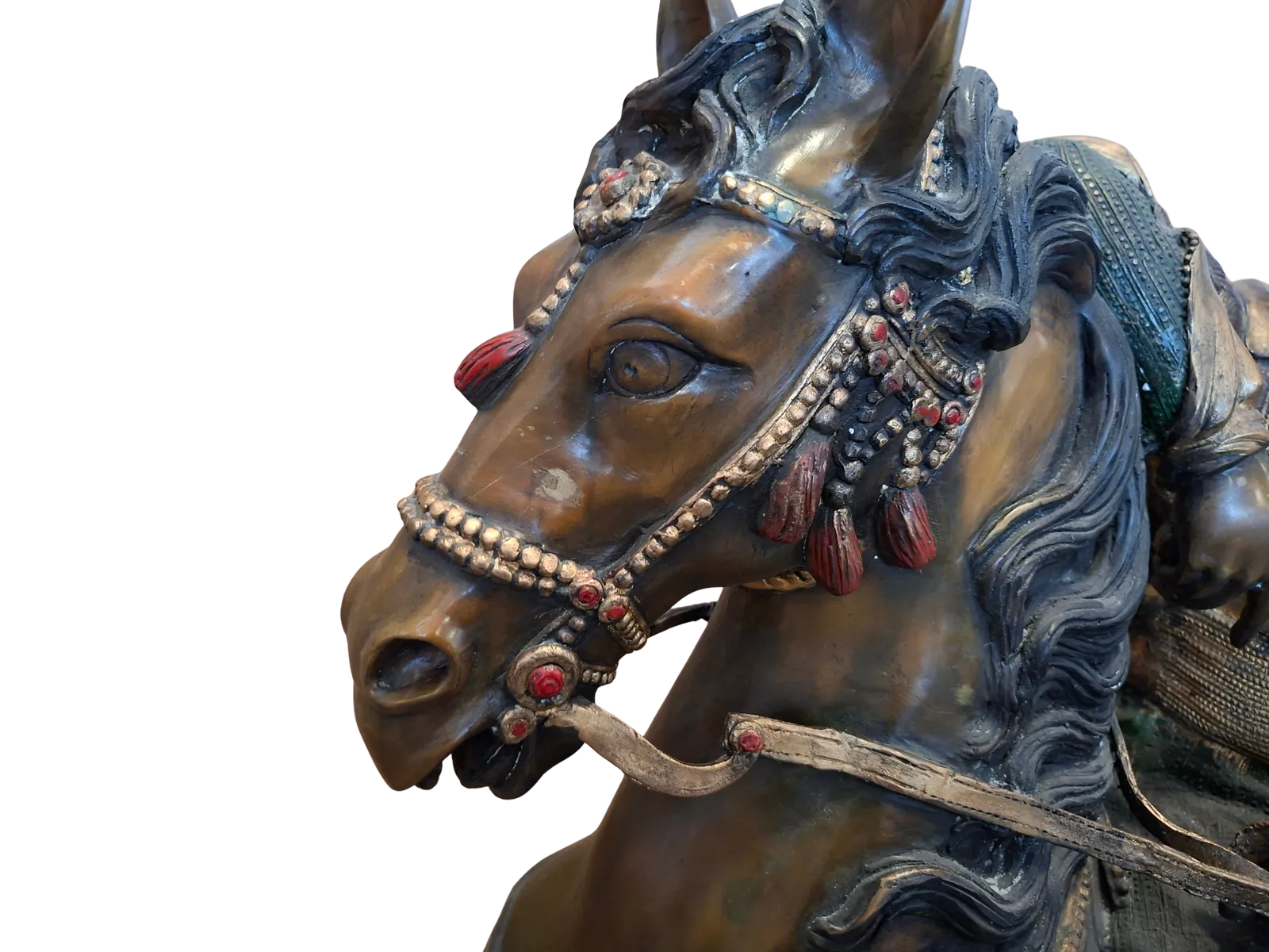 Scultura In Bronzo: Cavaliere Orientale A Cavallo photo Art