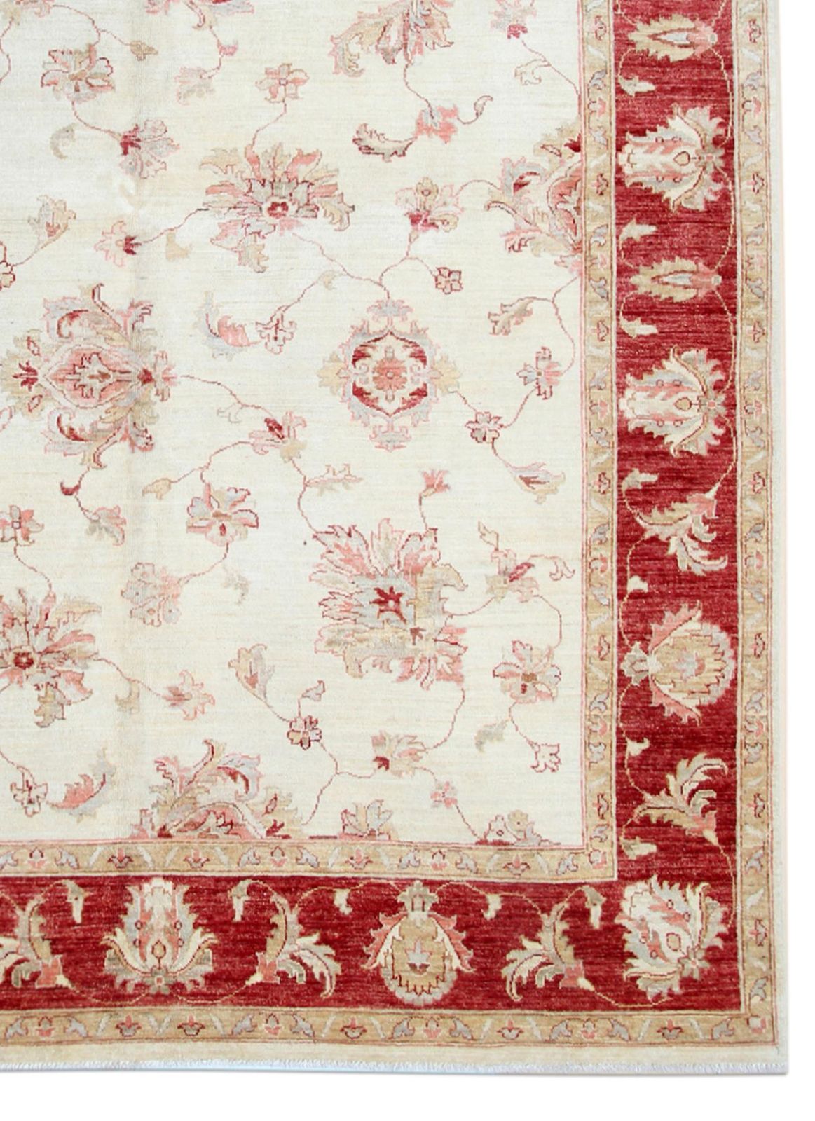 Traditional Cream Red Ziegler Carpet Handmade Wool Oriental Area Rug photo 4274.0
