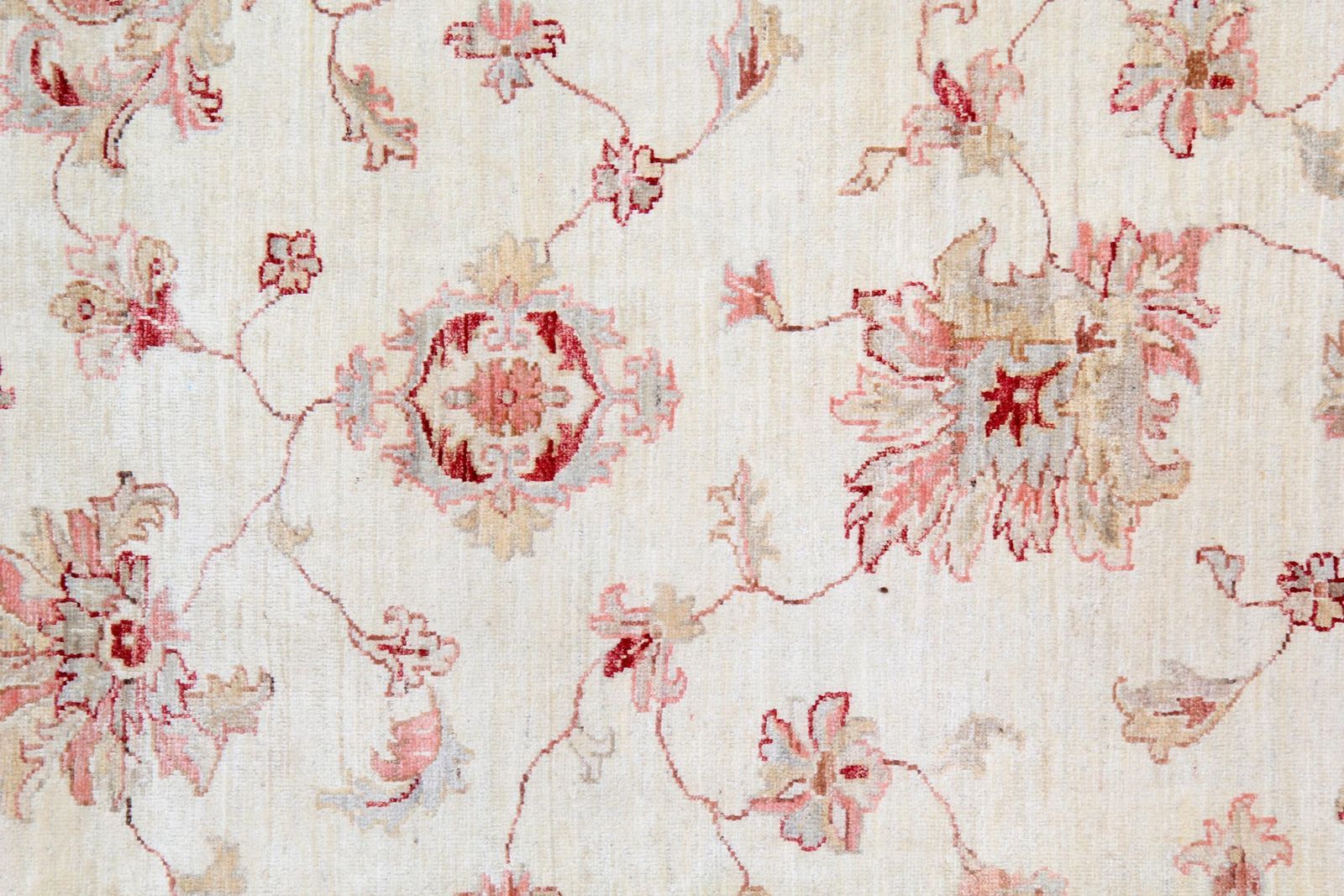 Traditional Cream Red Ziegler Carpet Handmade Wool Oriental Area Rug photo vinterior