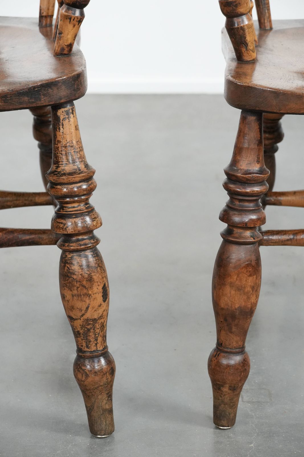 Furniture Set Of 2 Antique English Captain Chairs/ Side Chairs/ Office Chairs From The Early 19th Century You Are Here: photo