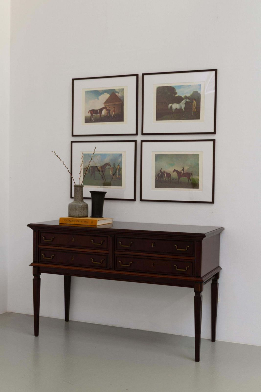 Framed Print Of Grey Horse "Gimcrack" By George Stubbs, Late 20th Century. photo furniture
