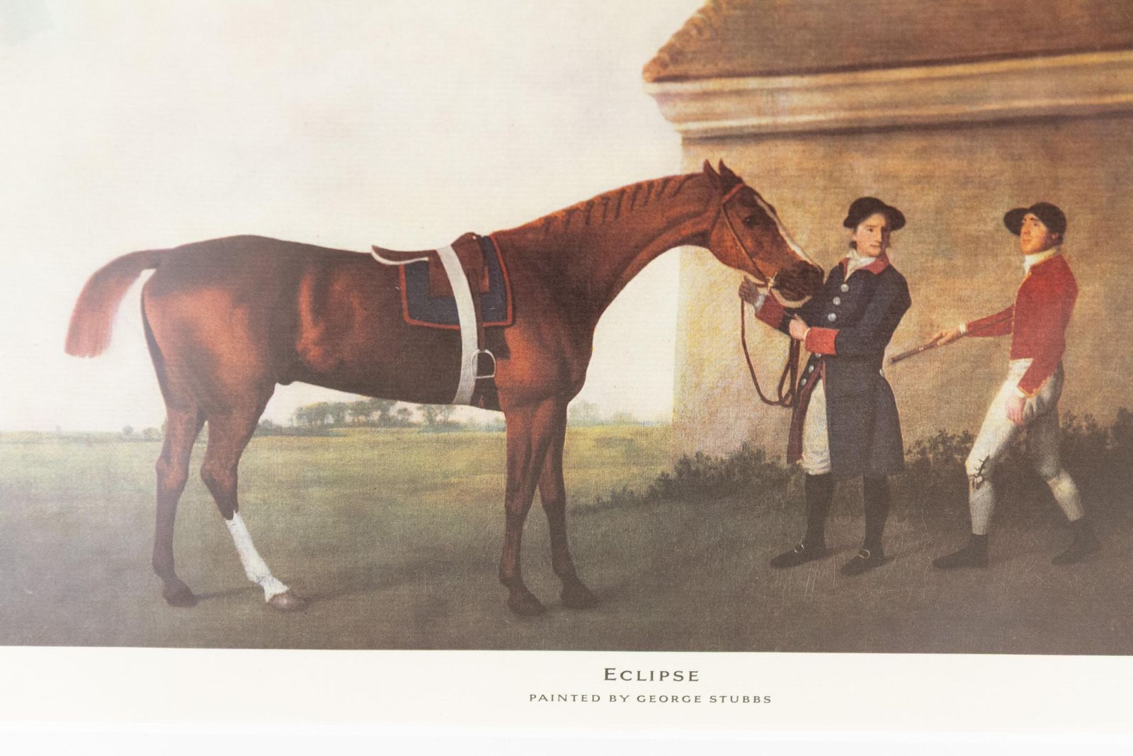 Art Framed Print Of Chestnut Horse "Eclipse" By George Stubbs, Late 20th Century. photo