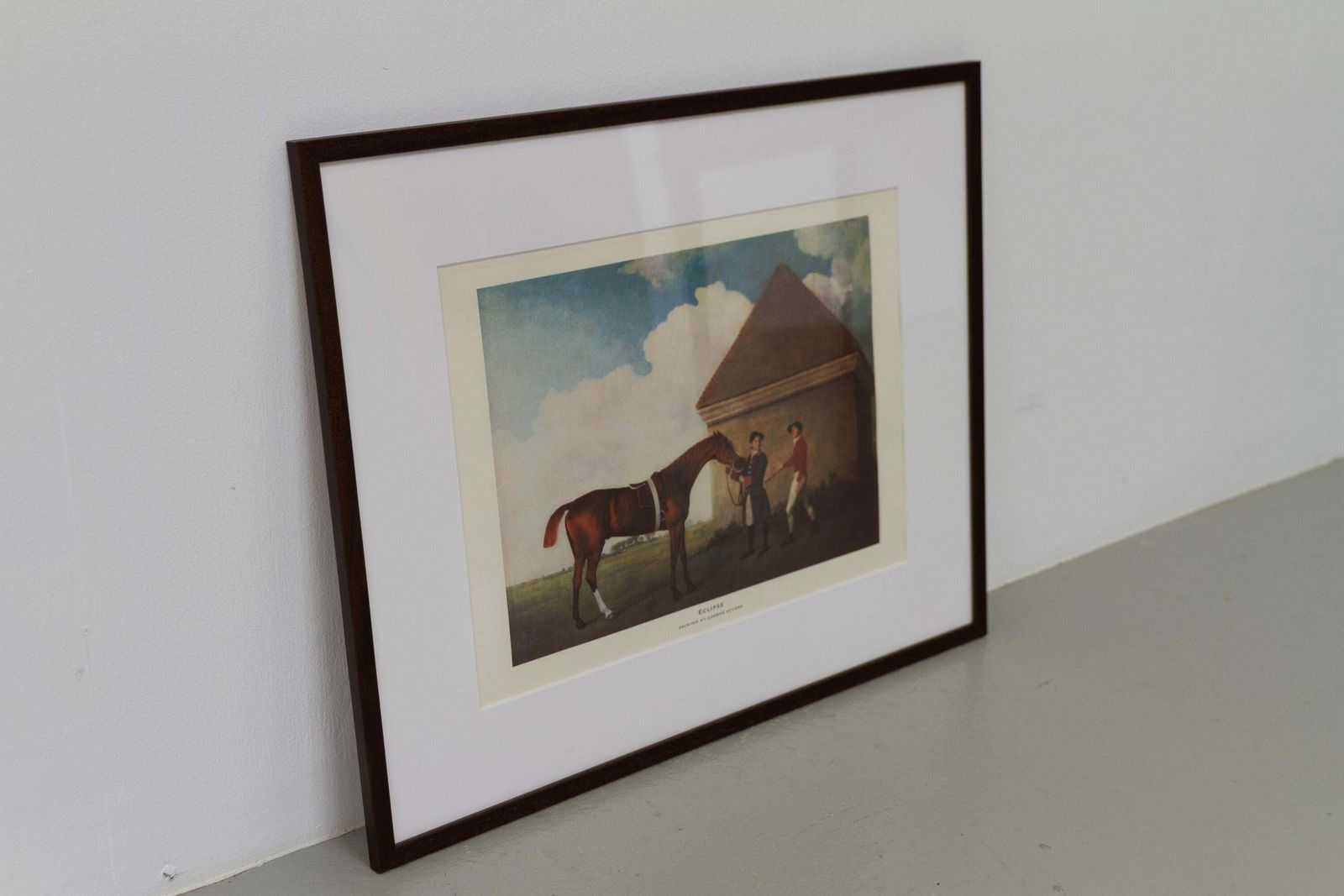 312.0 Framed Print Of Chestnut Horse "Eclipse" By George Stubbs, Late 20th Century. photo