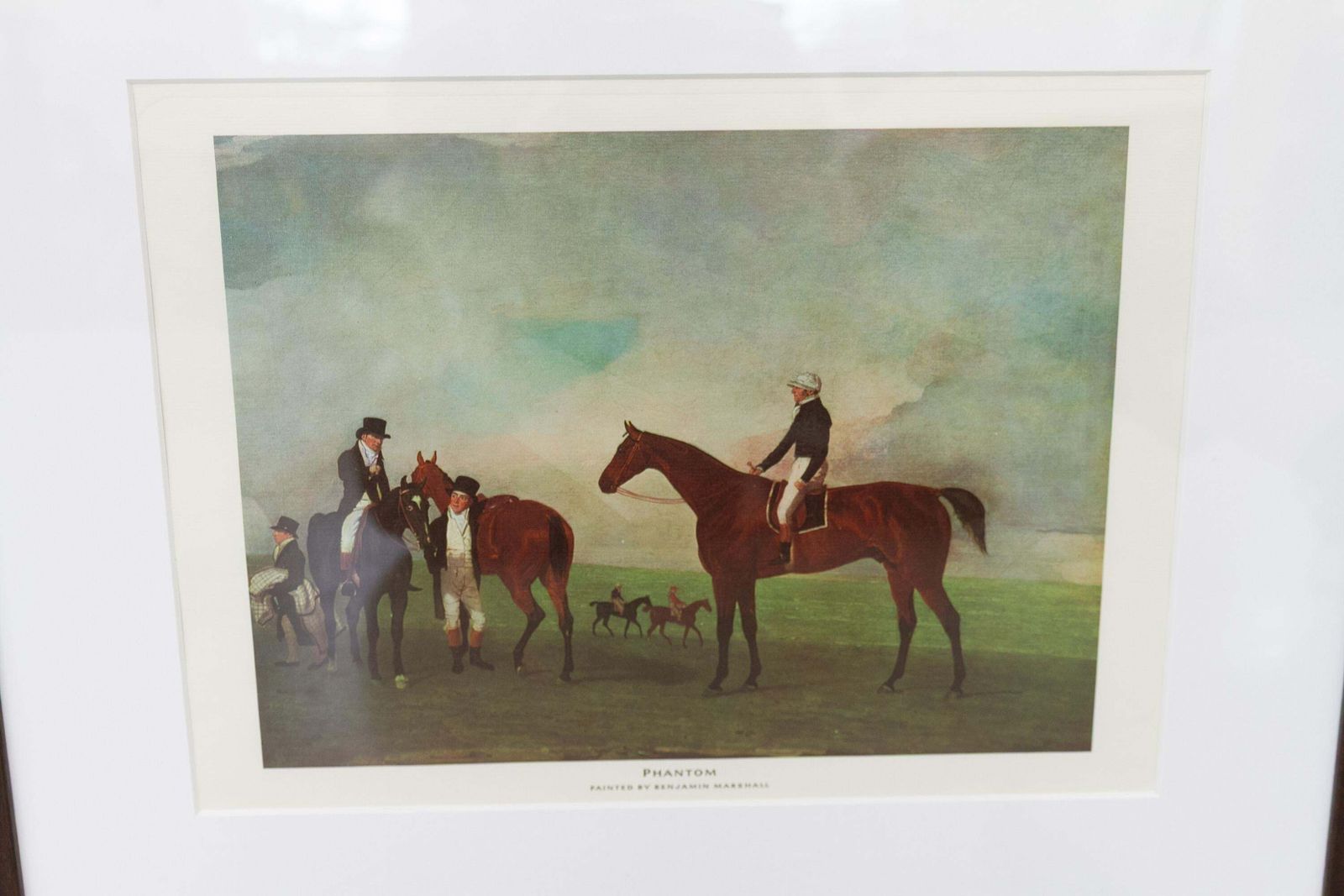 Framed Print Of Bay Horse "Phantom" By Benjamin Marshall, Late 20th Century. photo Art