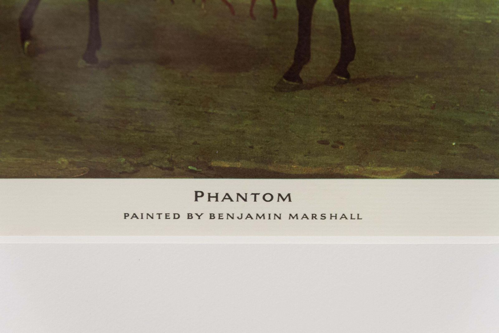 photo for sale Framed Print Of Bay Horse "Phantom" By Benjamin Marshall, Late 20th Century.
