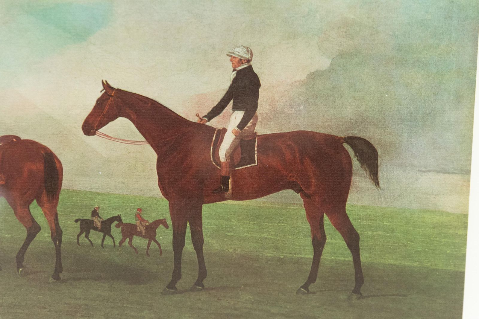Art Framed Print Of Bay Horse "Phantom" By Benjamin Marshall, Late 20th Century. photo