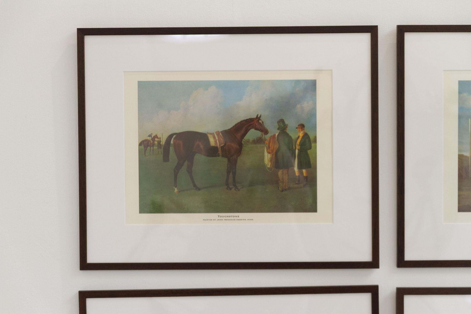 Framed Print Of Bay Horse "Touchstone" By John Frederick Herring , 20th Century. photo vinterior