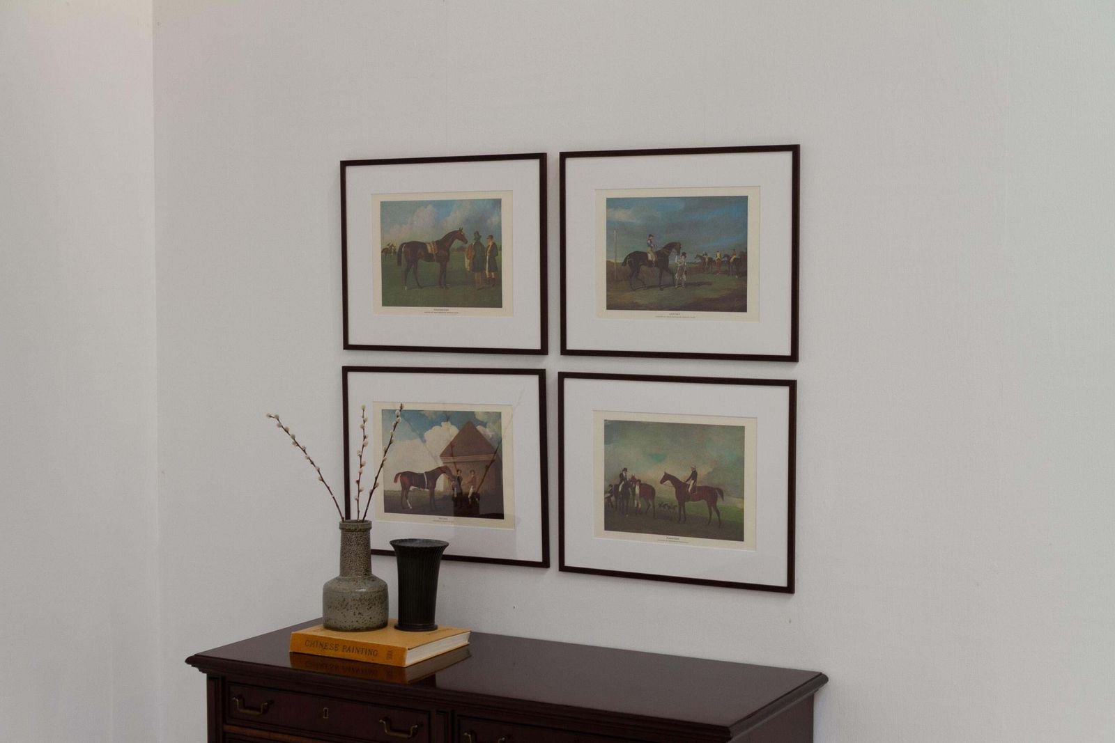 Framed Print Of Black Horse "Lottery" By John Frederick Herring, 20th Century. photo Art