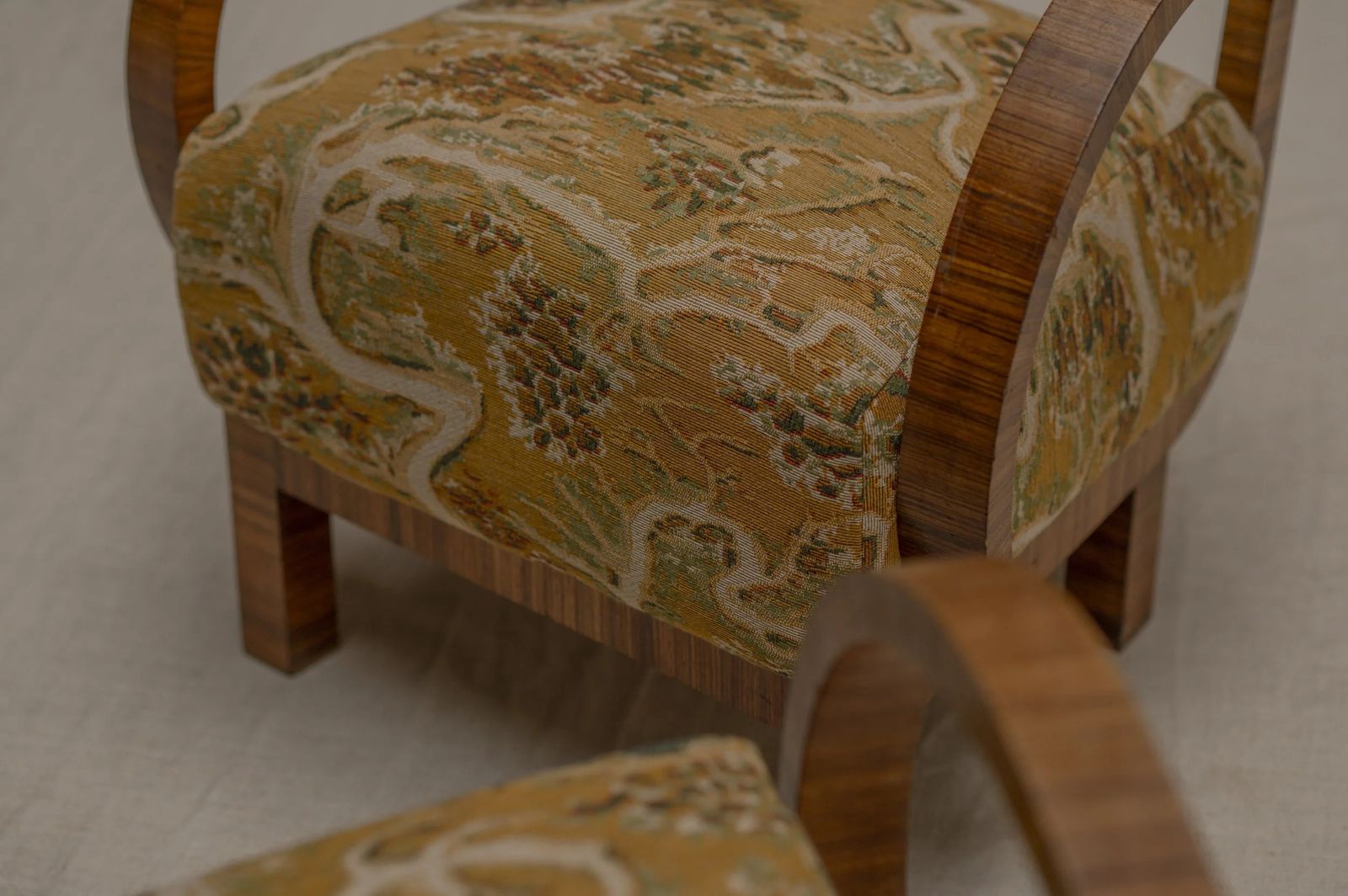 Furniture Vintage Set Of Two Early 20th Century Easy Chairs photo
