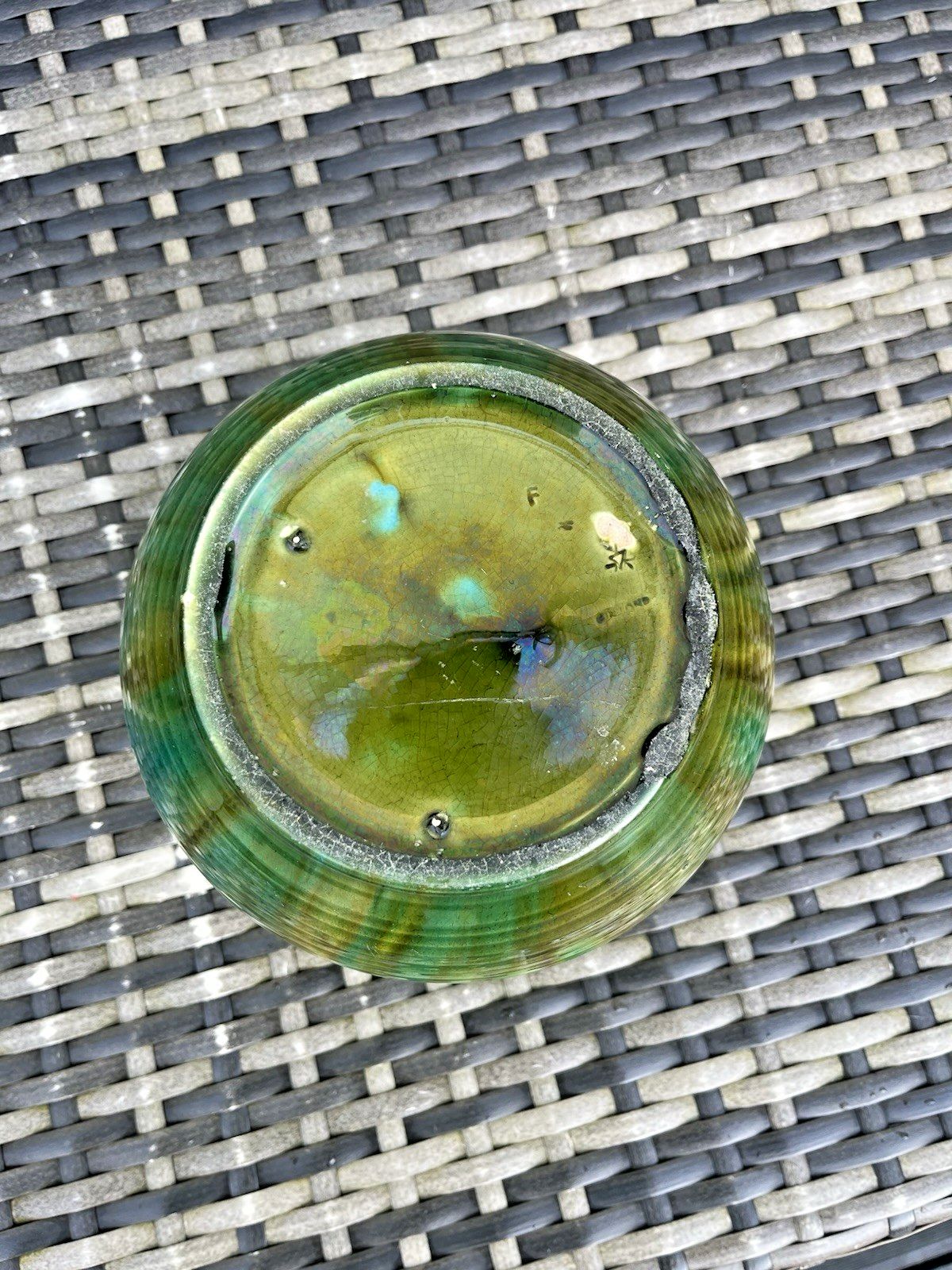 Home Decor Antique C1917 Minton English Majolica Dripglaze Planter Plant Pot Jardiniere photo