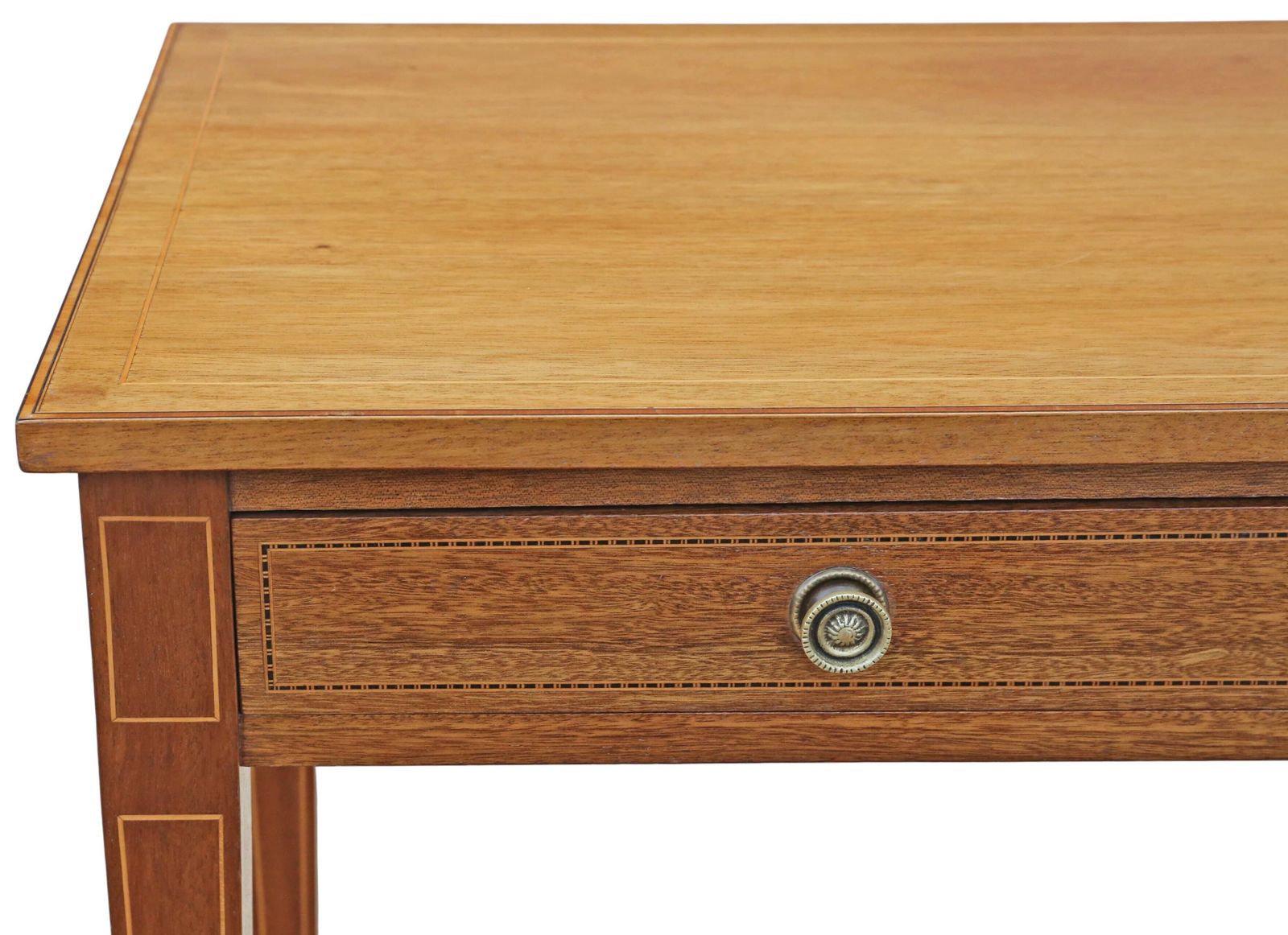 Antique Fine Quality Edwardian C.1905 Inlaid Satin & Red Walnut Writing / Dressing Table Desk photo buy