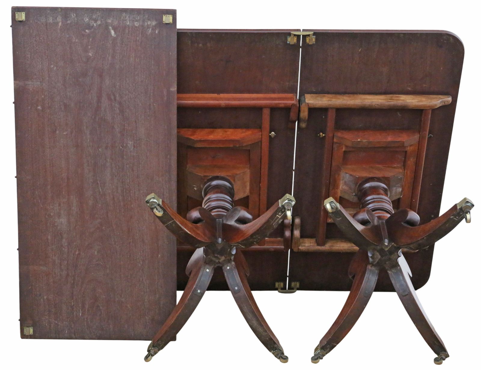 3495.0 Antique Early 19th Century Georgian Twin Pedestal Dining Table – Fine Quality photo