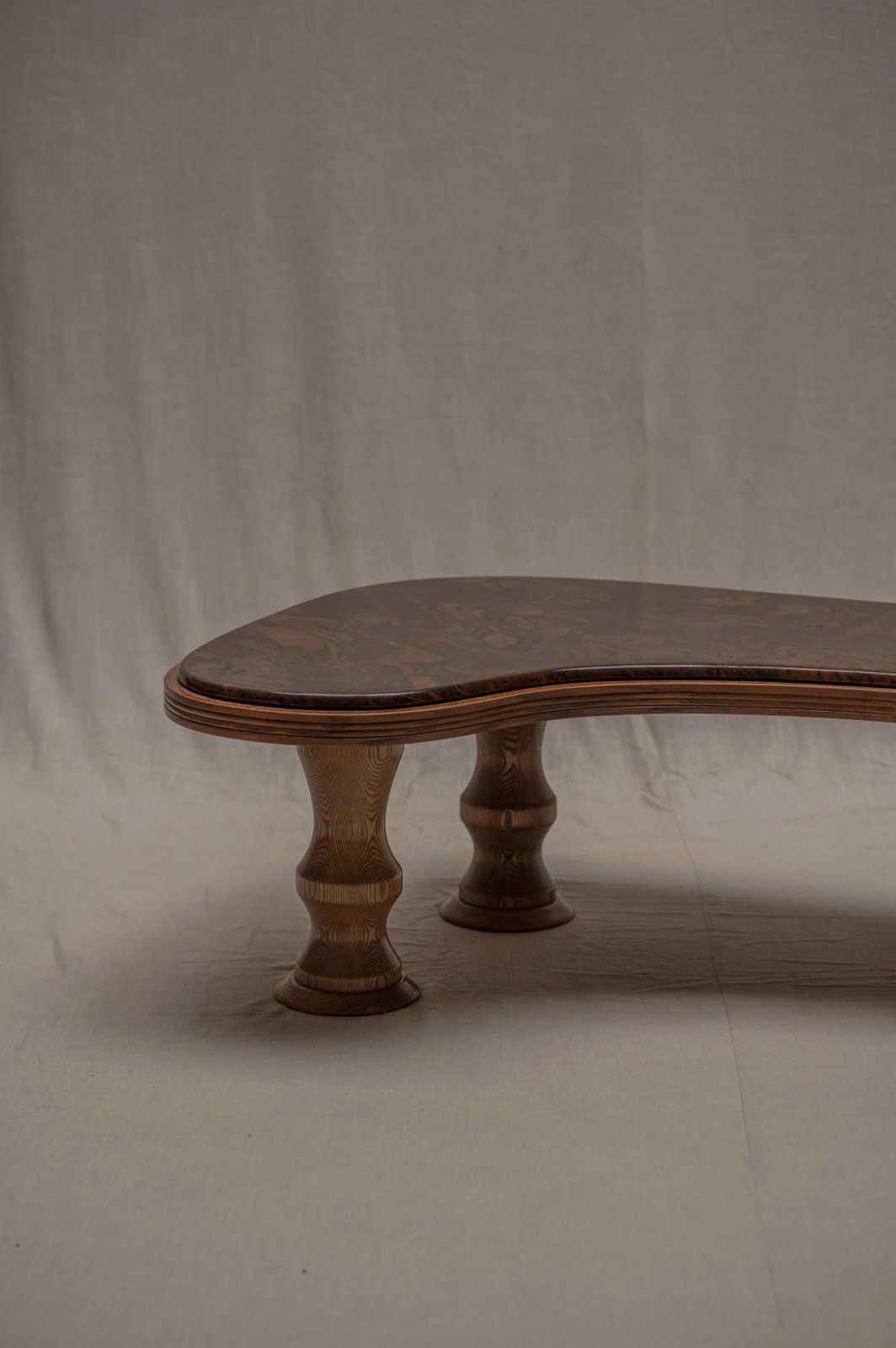 Rare Boomerang Shaped Coffee Table, Belgium 1970 photo for sale