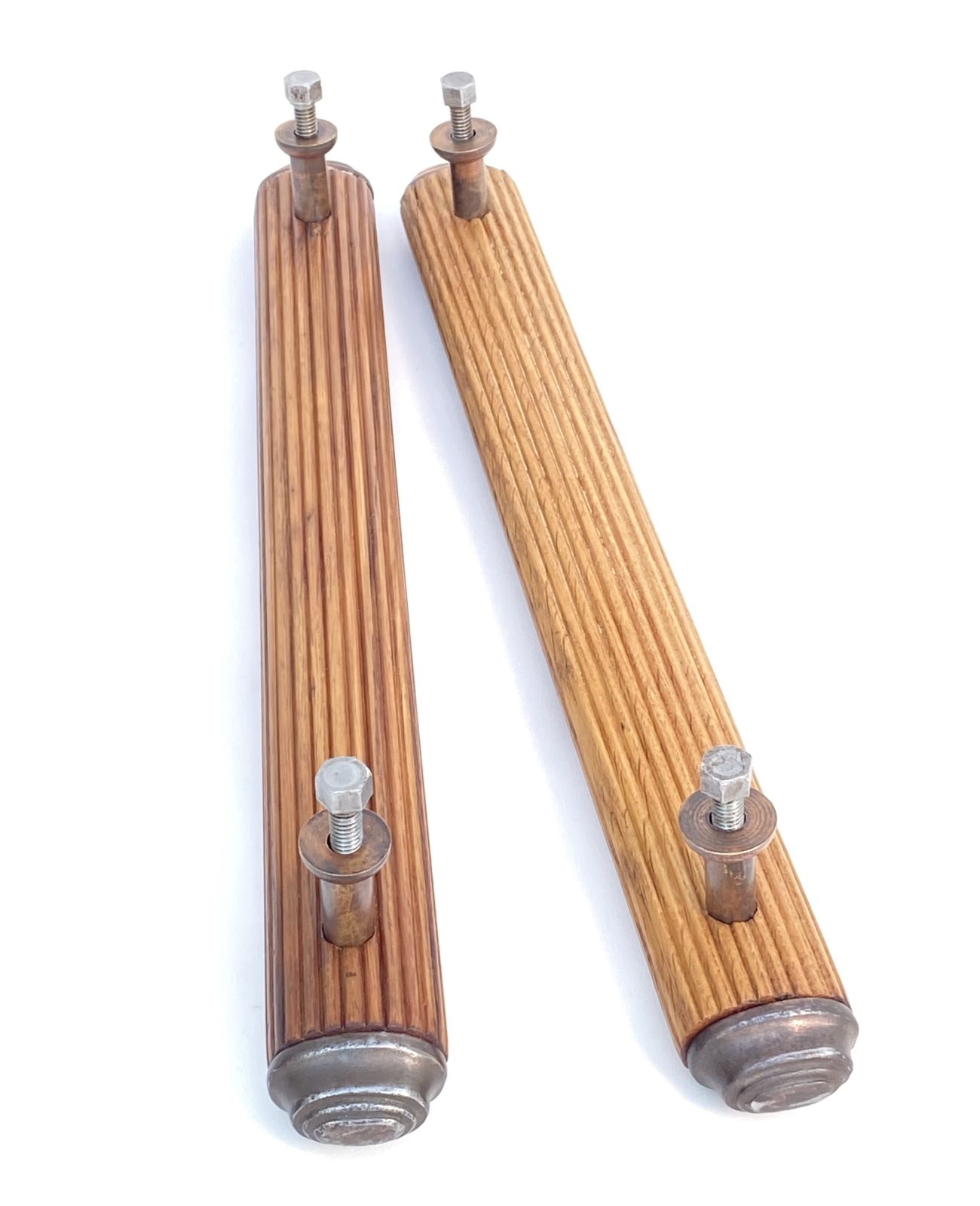 Home Decor 2nd Batch Of Early 20th Century 1900 30s  English Oak Copper And Brass  Door Handles                Per Pair photo