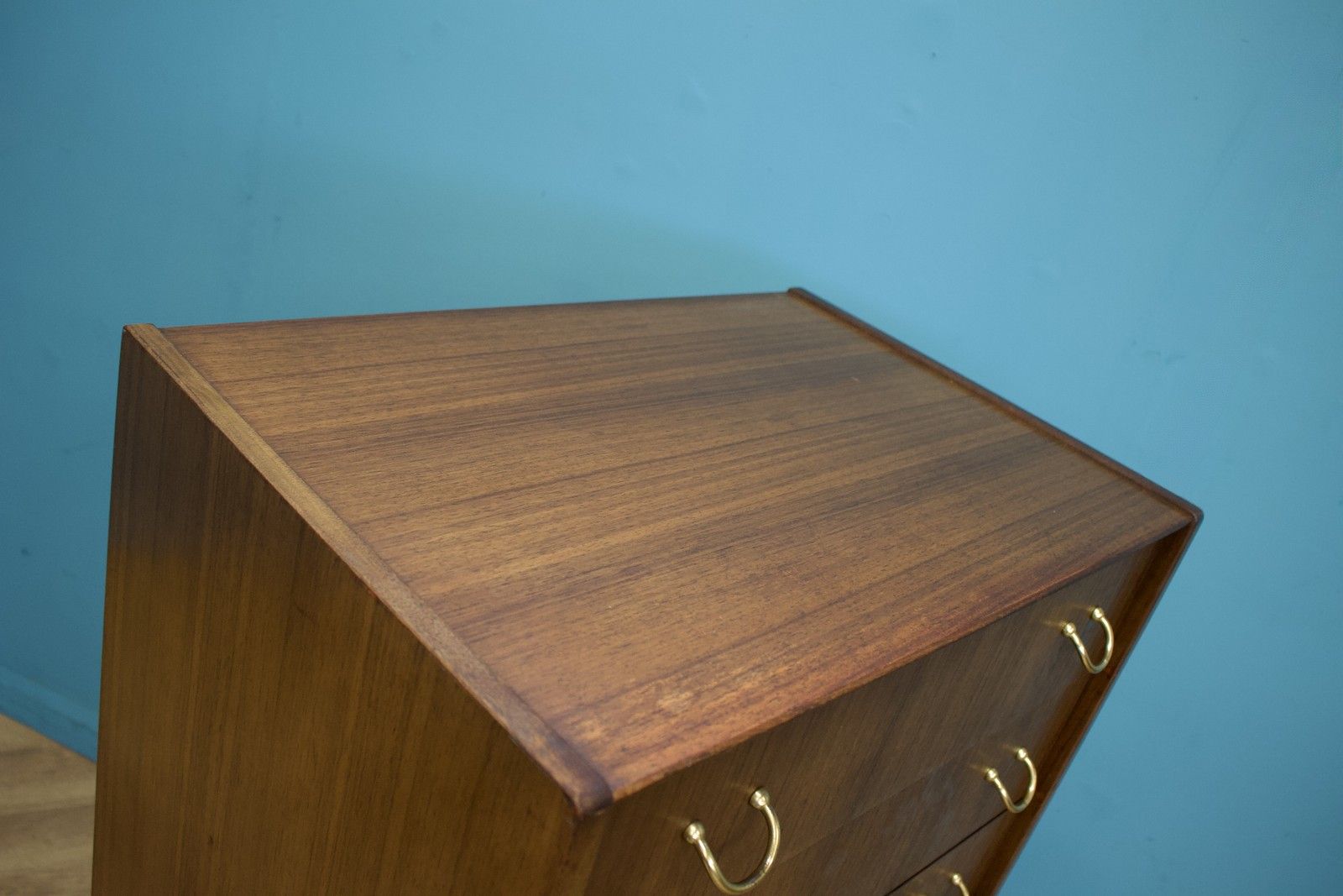 Mid Century Tola And Black Tallboy Chest Of Drawers G Plan, 1960s #1704 photo vintage