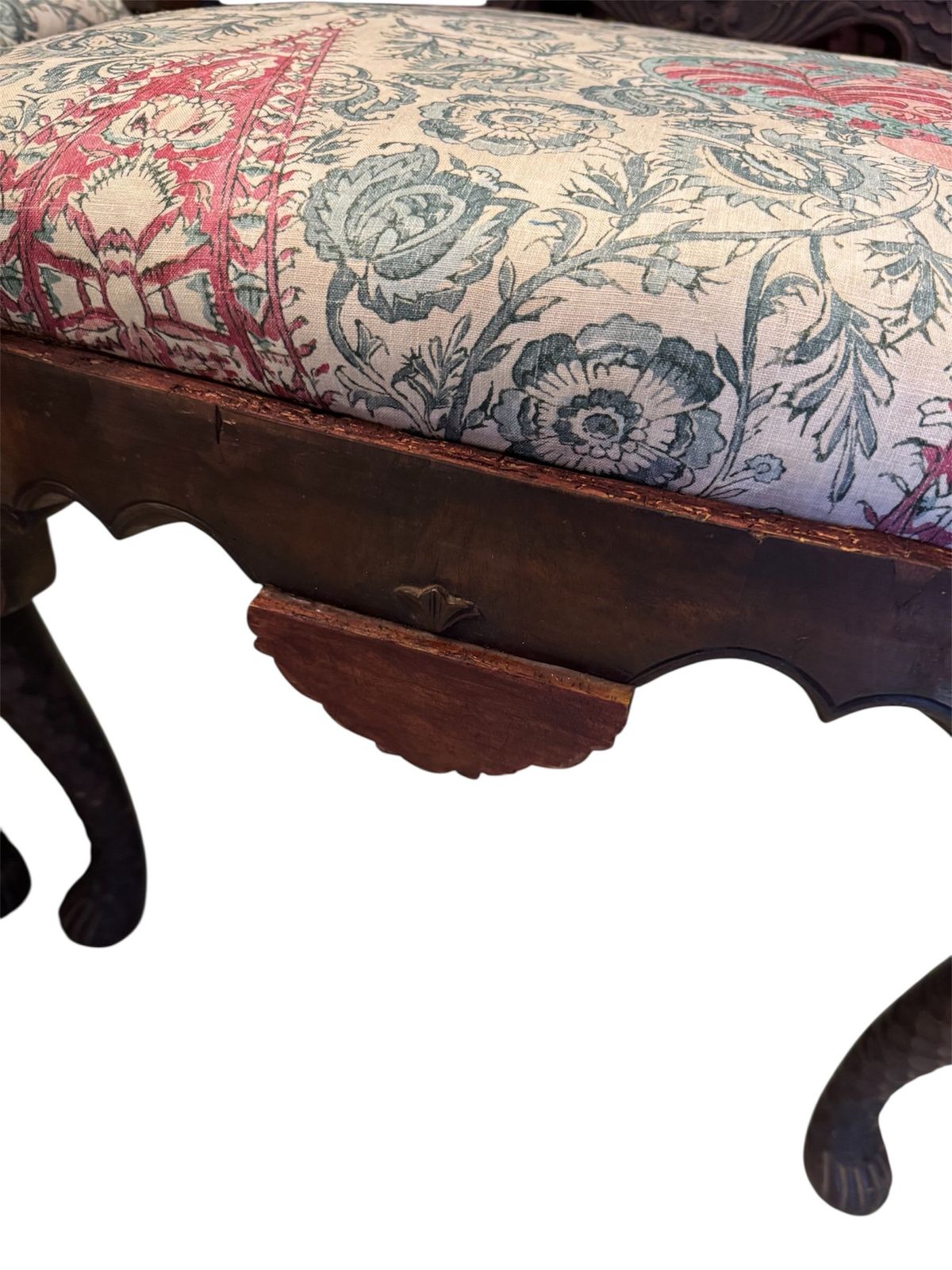 photo vinterior Antique 18th Century Georgian Set Of Four Dining Chairs In The Manner Of Daniel Marot   Recovered Upholstery