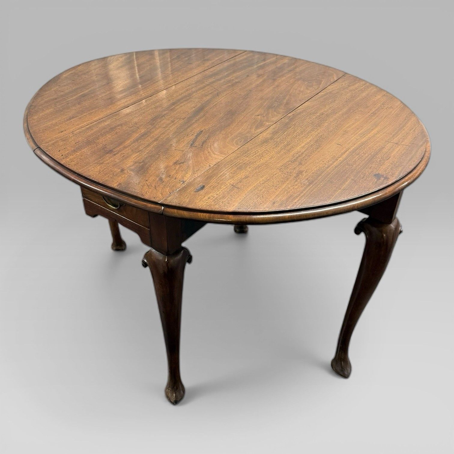 Antique George II Mahogany Oval Drop Leaf Dining Table (Georgian) photo Furniture