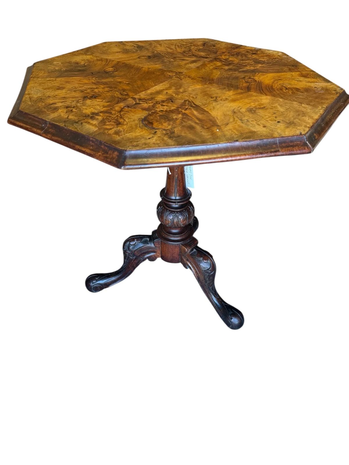Antique Victorian Small Walnut Lamp / Side / Occasional Table photo 95.0