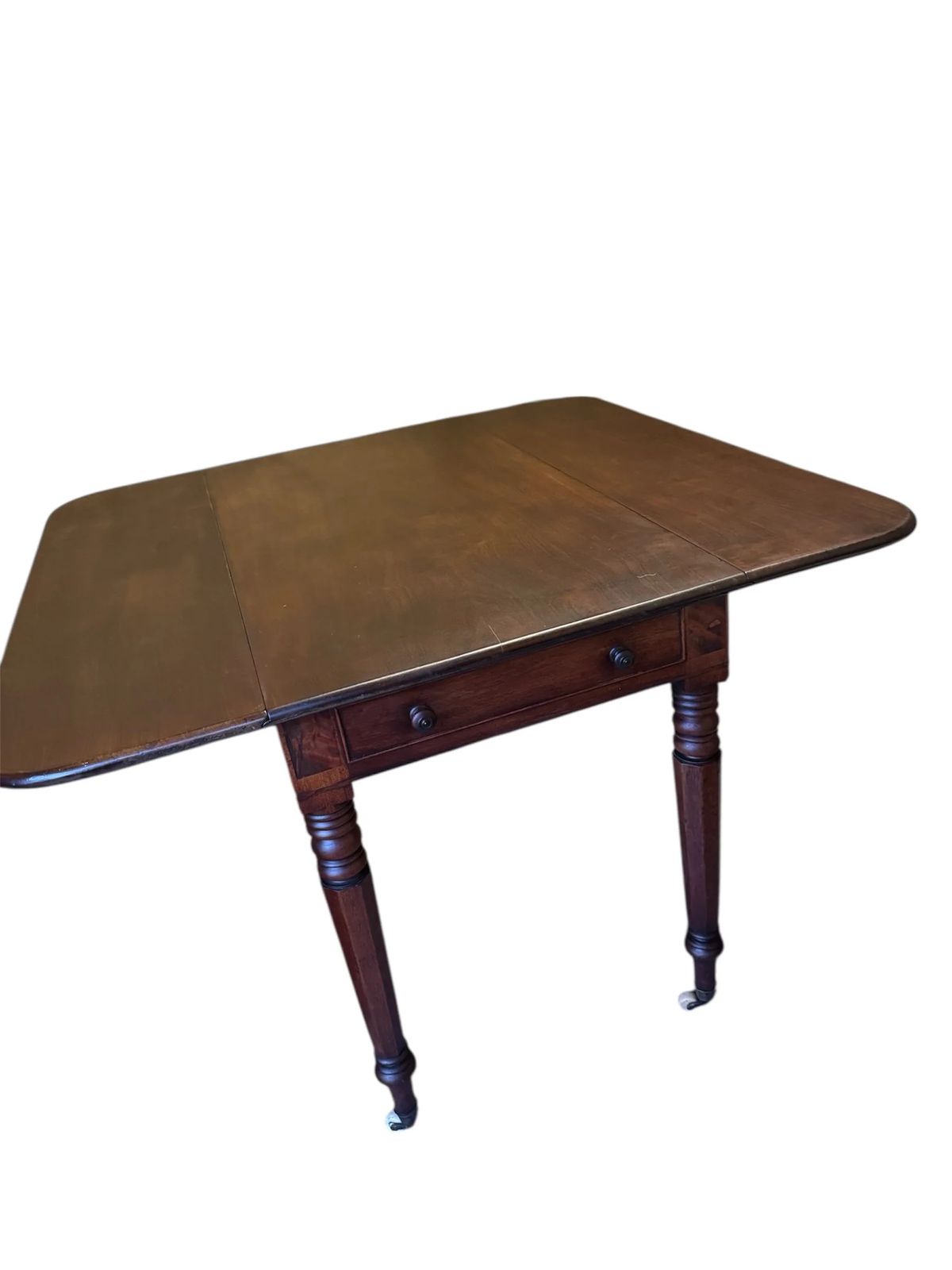 Antique Victorian Mahogany Country House Drop Leaf Table On Castors photo furniture