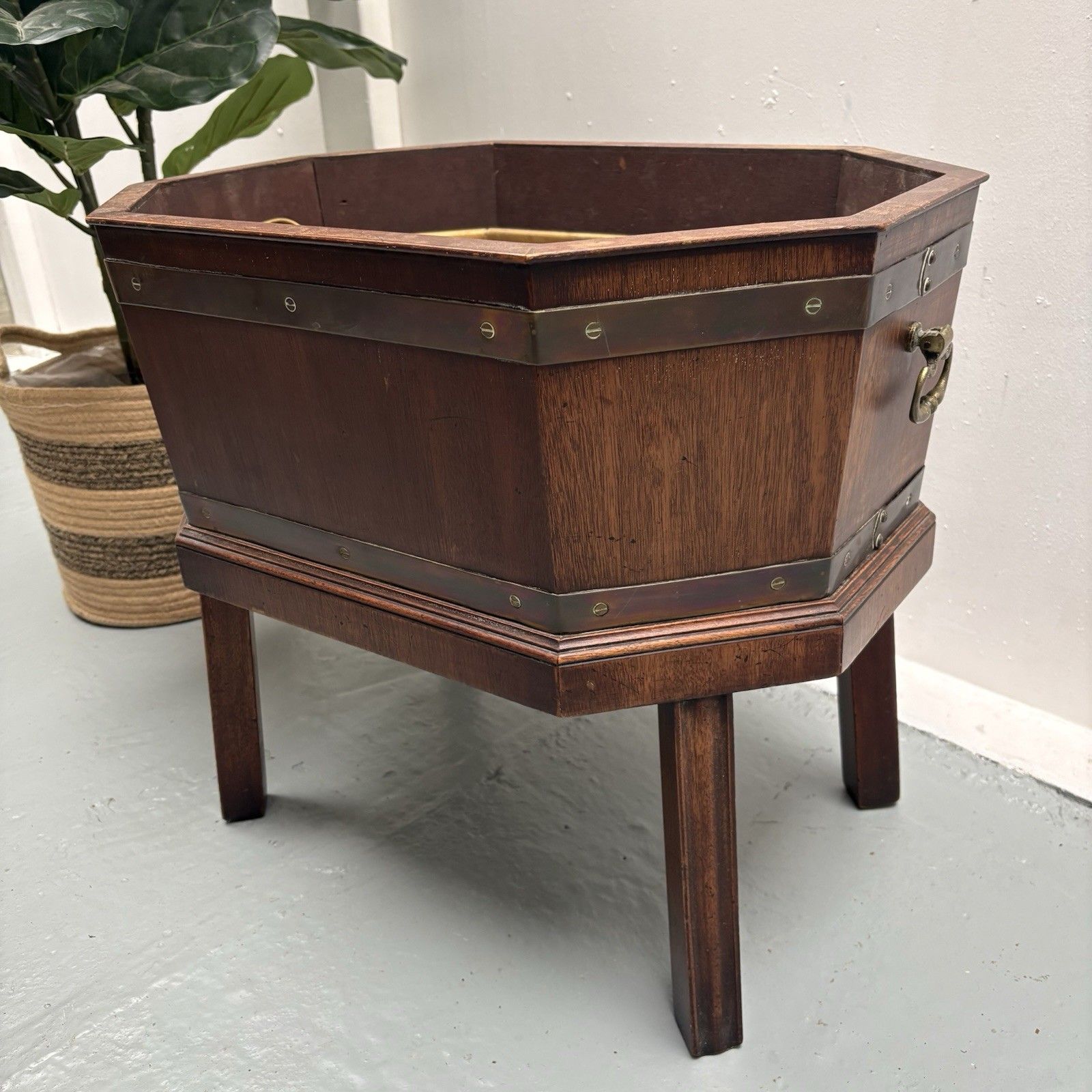 Celleratte George III Brass Bound Mahogany Wine Cooler photo furniture