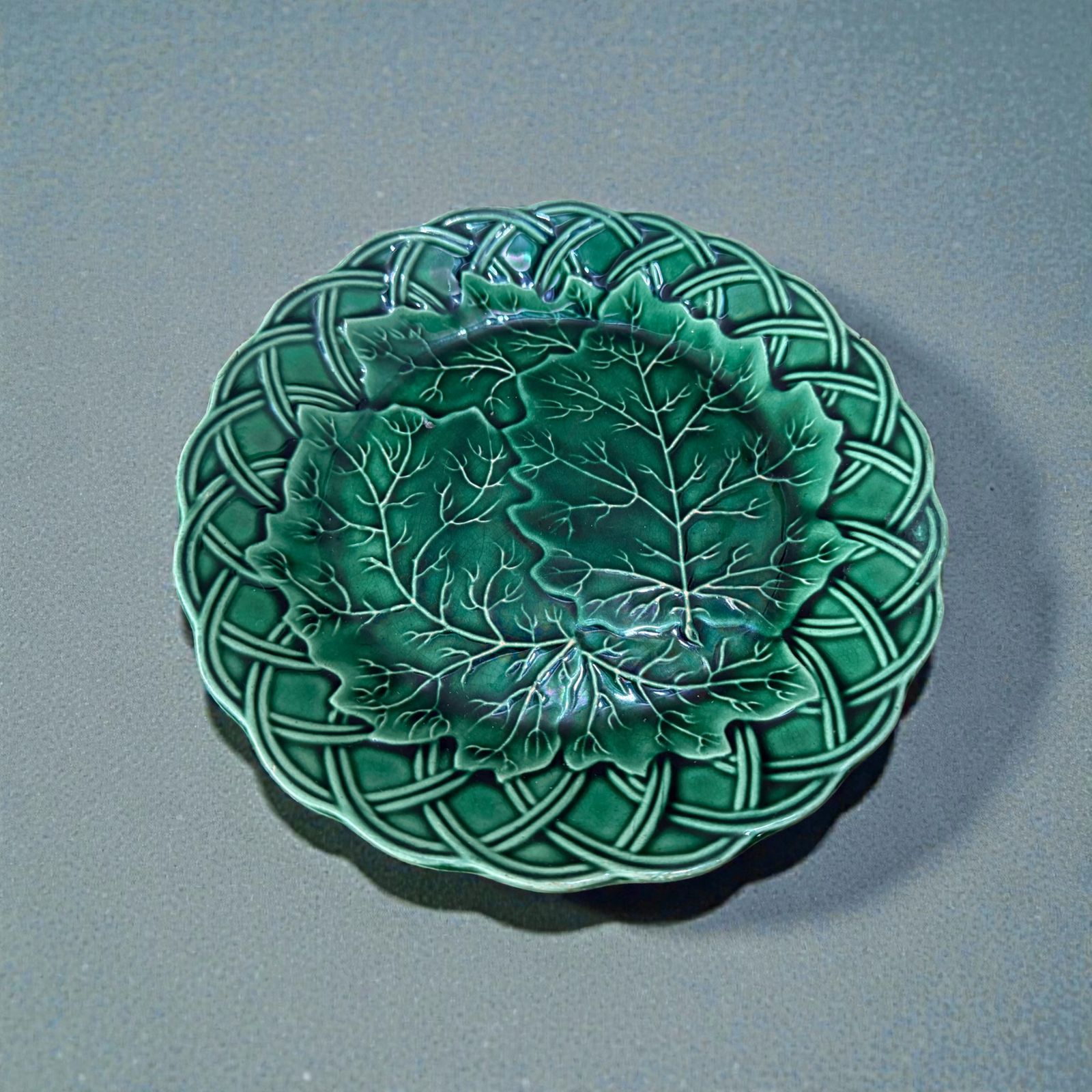 Pair Of Victorian Majolica Plates photo furniture