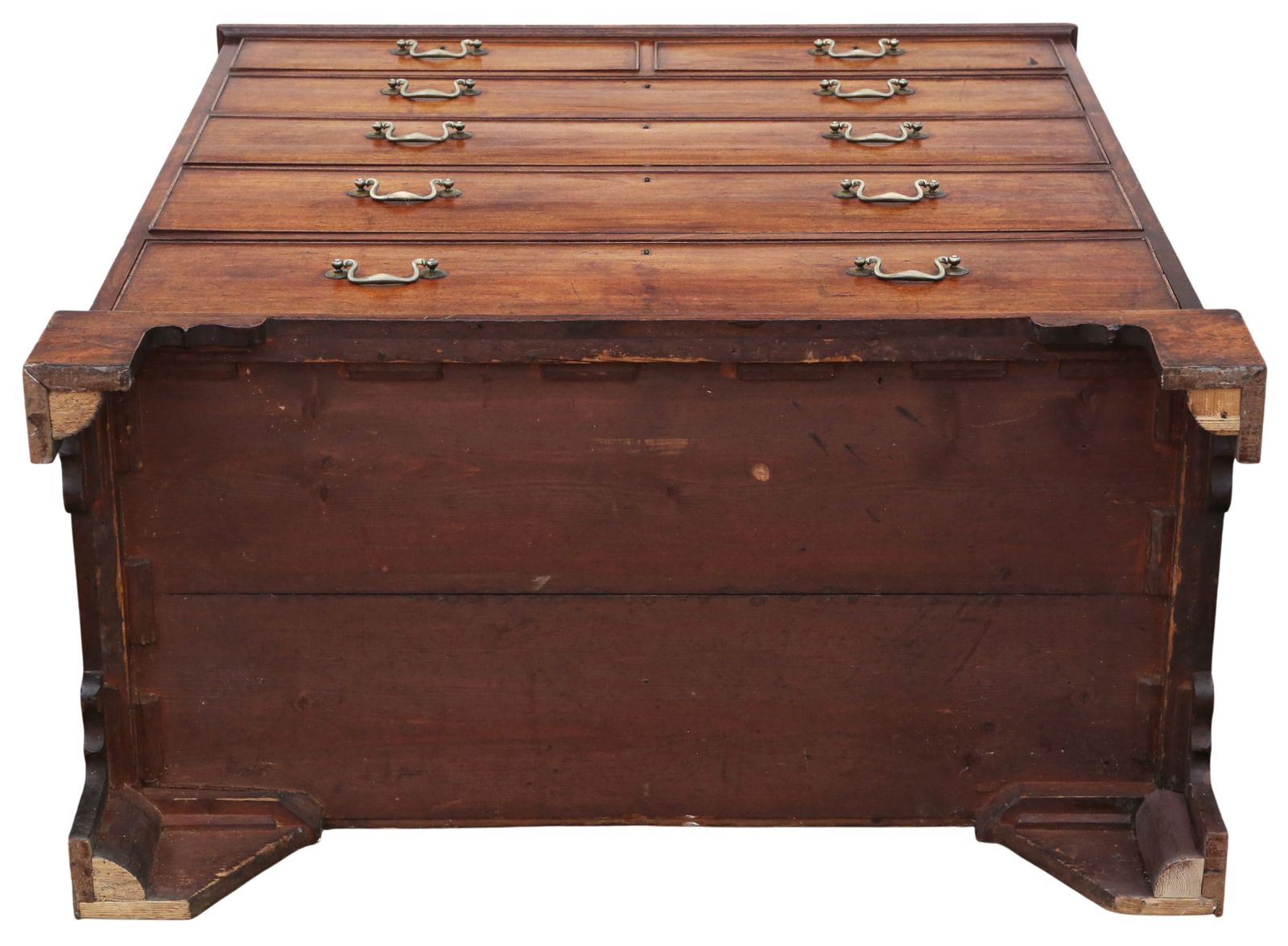 Furniture Antique Late 18th Century Georgian Large Mahogany Chest Of Drawers –Fine Quality photo