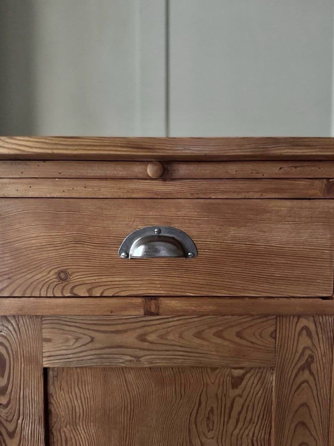 Antique Early 1900’s Solid Pine Sideboard Dresser Server Cupboard photo vintage
