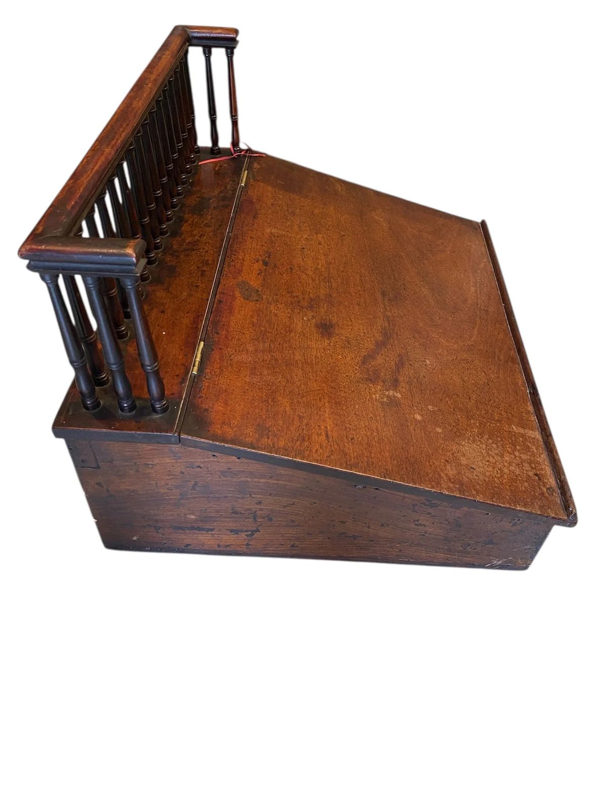 Antique 19th Century Victorian Mahogany Clerks Desk Galleried Back photo furniture