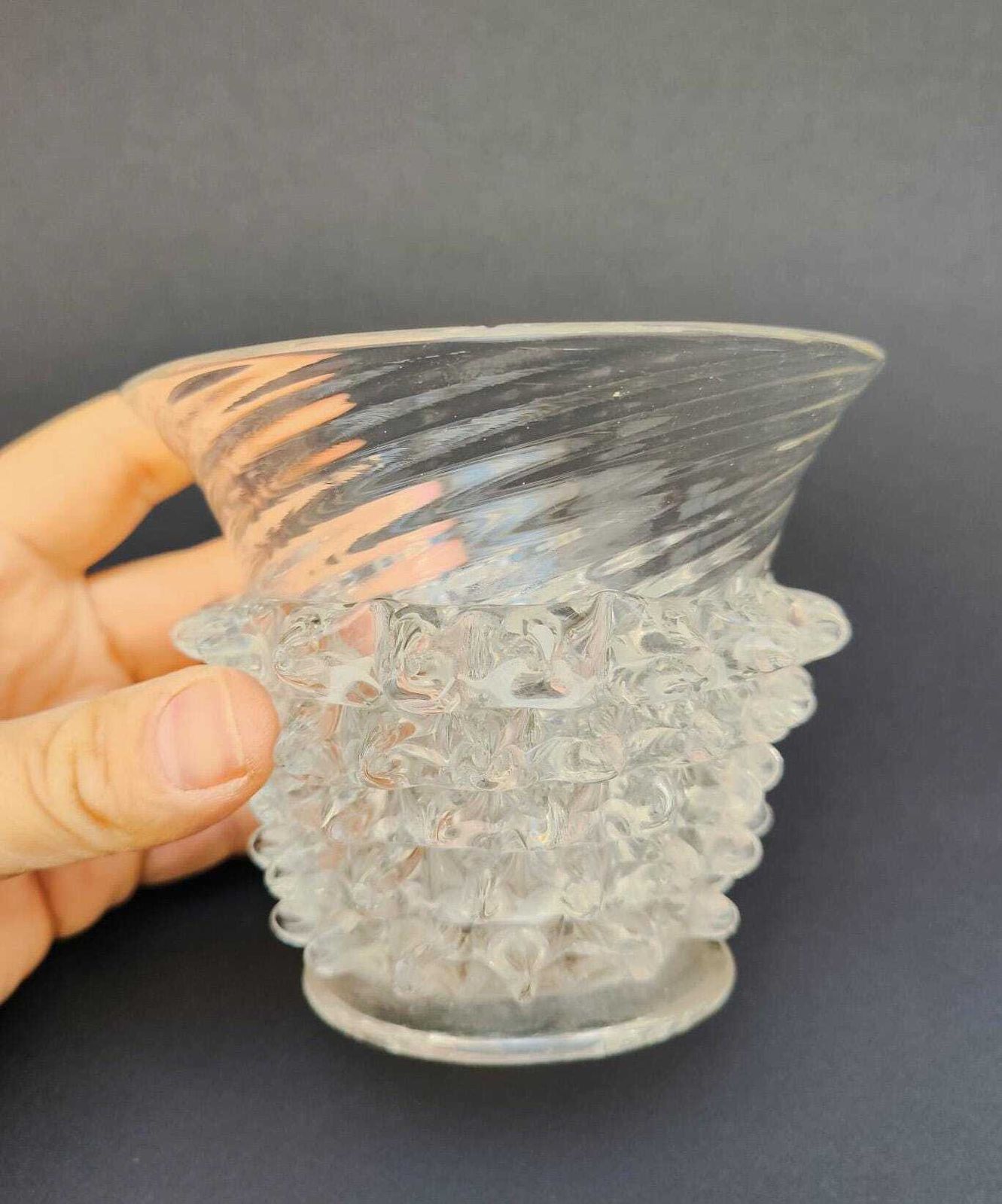 Rare Rostrato Vase In Murano Glass, Vintage Design By Ercole Barovier, 1940s 50s photo Home Decor