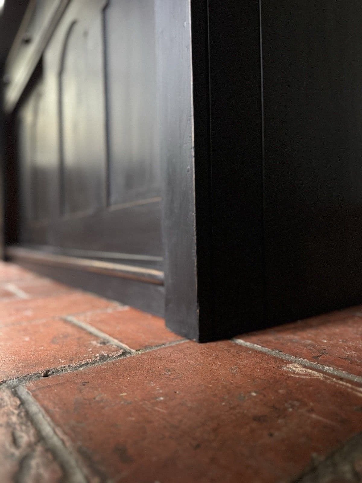 Antique Victorian Painted Solid Pine Sideboard Dresser Base Sliding Door Cupboard photo vintage