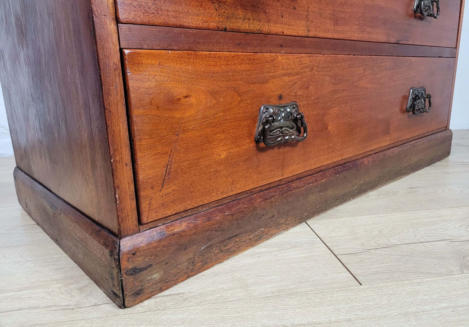 Furniture Chest Of Drawers Pine Arts & Crafts 2 Over 3 1910 Drop Handle photo