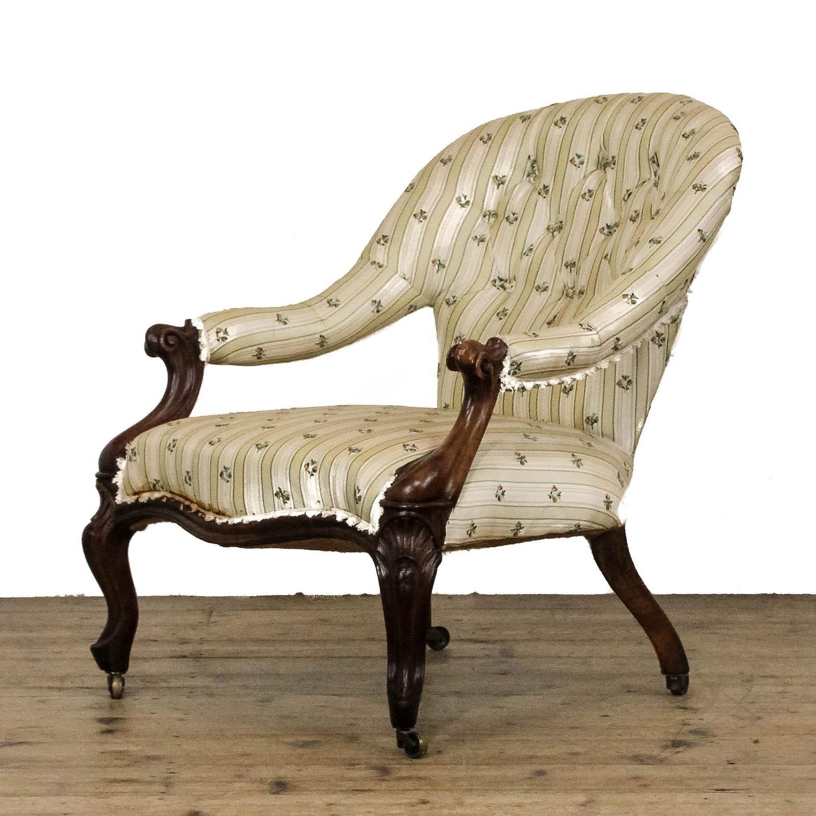 Antique Victorian Upholstered Armchair | Antique Armchair | Antique Seating | Victorian Antiques | Victorian Armchair