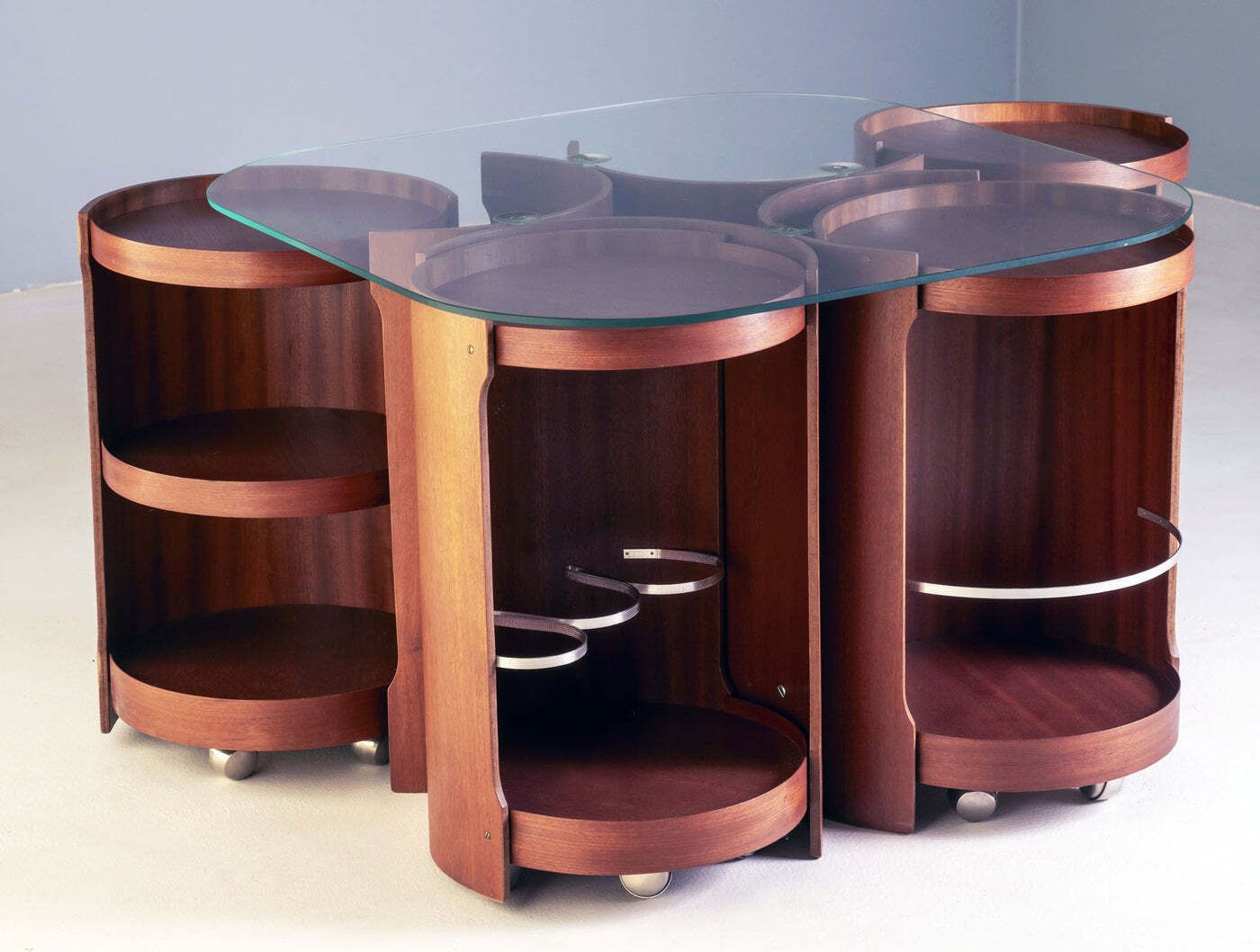Modulaire Salontafel Model 0635, Dřevotvar Nová Paka, 1977 photo Meubels