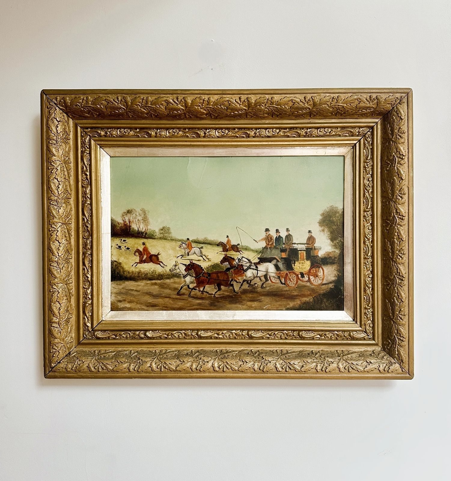 Pair Of Signed 1910 Fox Hunting Oil Paintings – Equestrian Sporting Scenes   Philip Henry Rideout (1860 1920) photo for sale