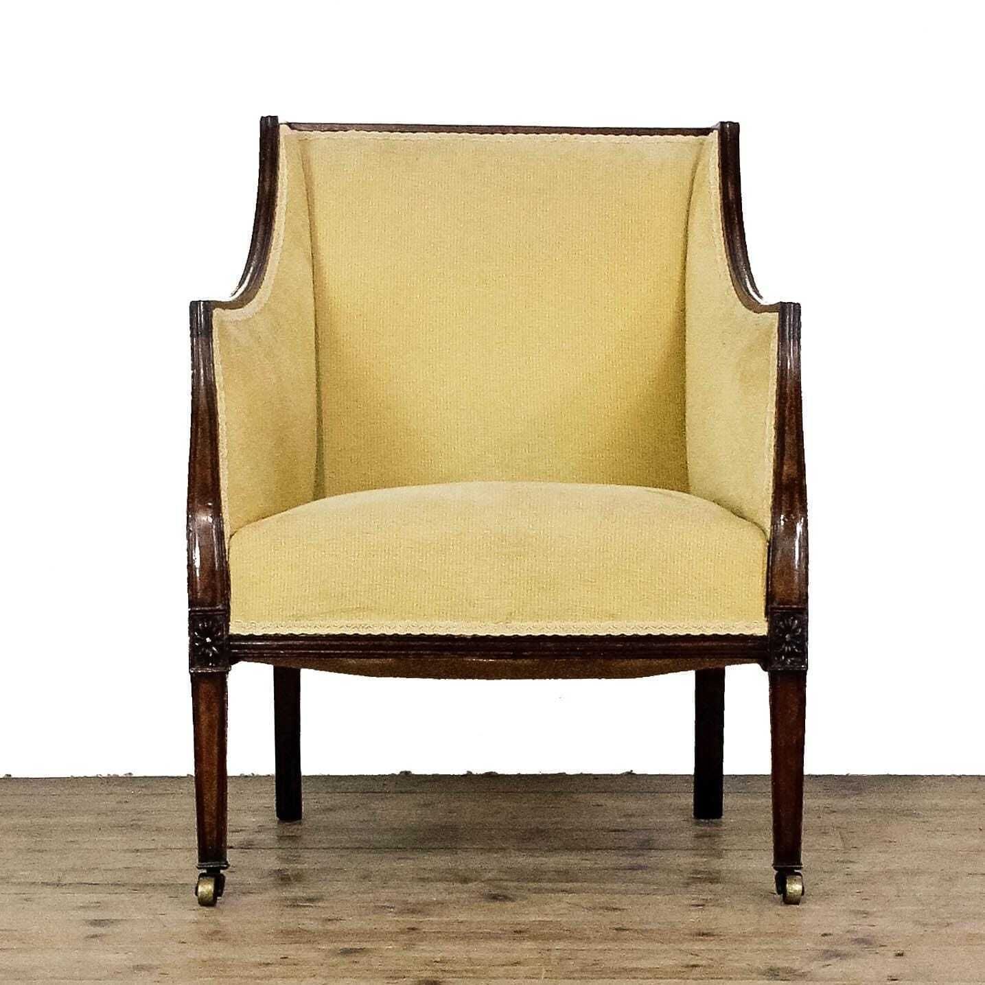 Antique Edwardian Upholstered Armchair | Antique Armchair | Antique Seating | Edwardian Antiques | Edwardian Armchair photo furniture