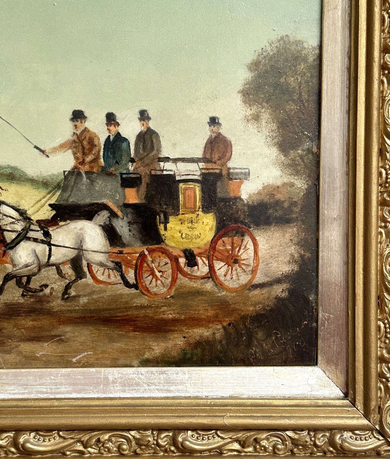 Pair Of Signed 1910 Fox Hunting Oil Paintings – Equestrian Sporting Scenes   Philip Henry Rideout (1860 1920) photo buy