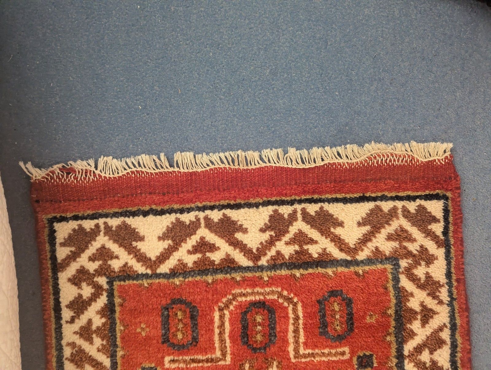 Antique Indian Rug Hand Made Oriental Wool Vintage Small 62 X 106cm Ex Cond photo Textiles