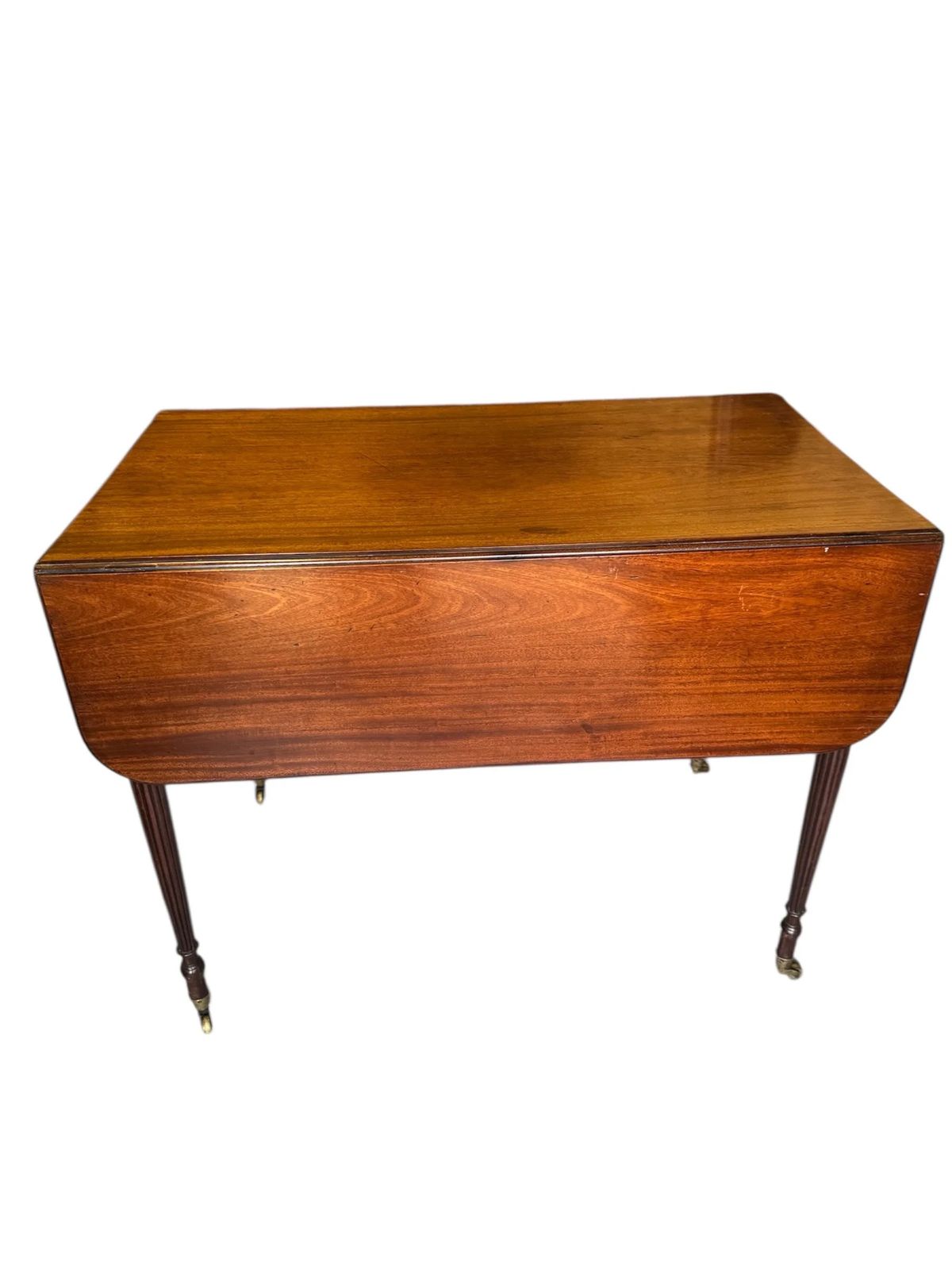 Victorian Mahogany Pembroke Table Drop Leaves Single Drawer Dining photo furniture