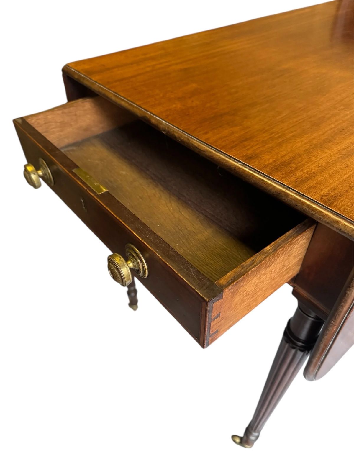Victorian Mahogany Pembroke Table Drop Leaves Single Drawer Dining photo Furniture