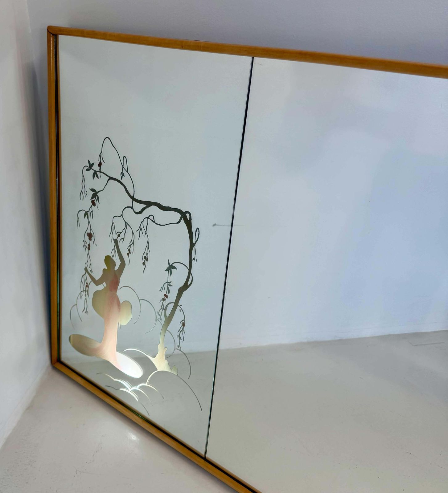 photo for sale Art Deco Mirror Attributed To Osvaldo Borsani, Italy 1940s