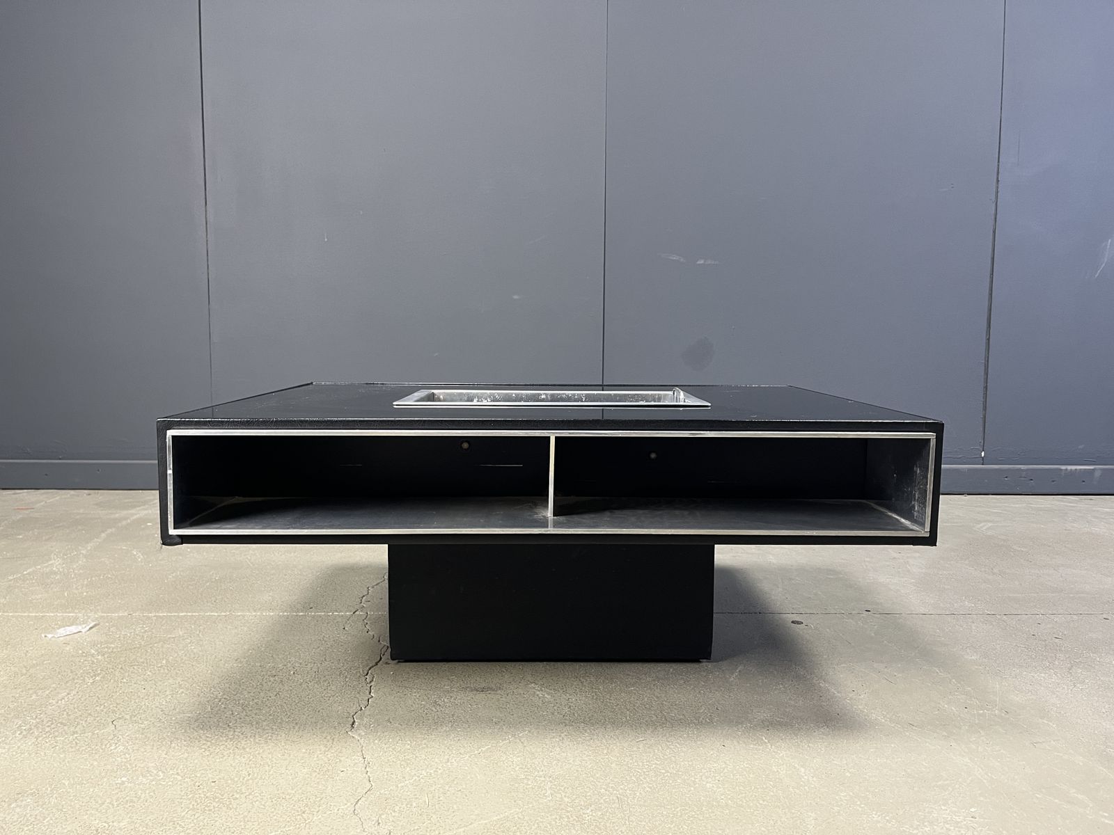 Vintage Italian Bar Coffee Table In The Manner Of Willy Rizzo, 1970s photo buy